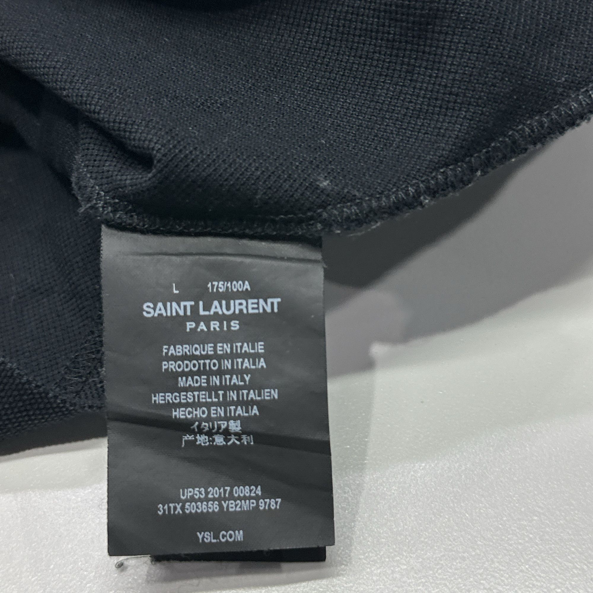 Saint Laurent Paris Saint Laurent Patterned Collar Polo Shirt L Size US L / EU 52-54 / 3 - 3 Thumbnail