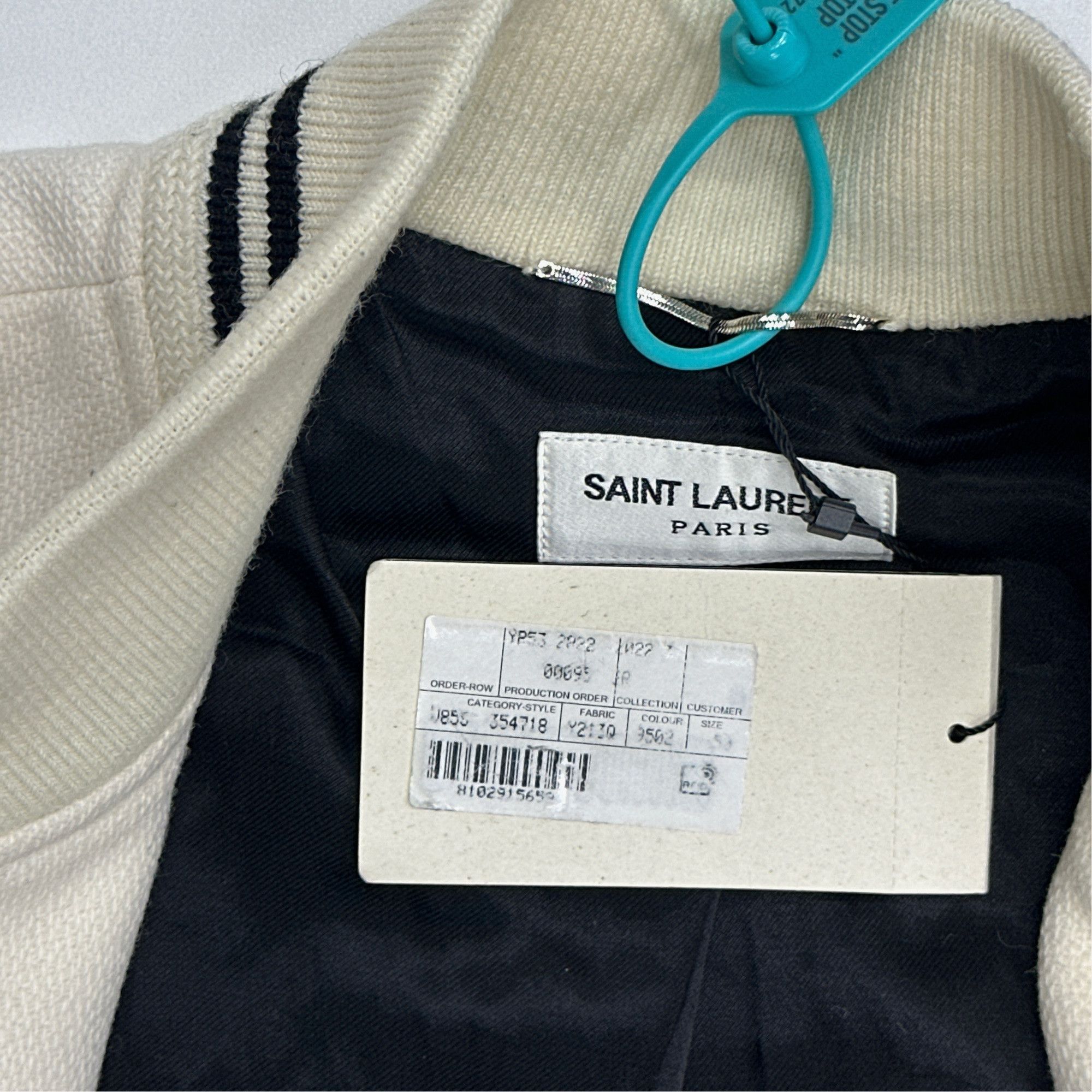 Saint Laurent Paris Saint Laurent Striped Bomber Jacket Size 50 Size US M / EU 48-50 / 2 - 2 Thumbnail