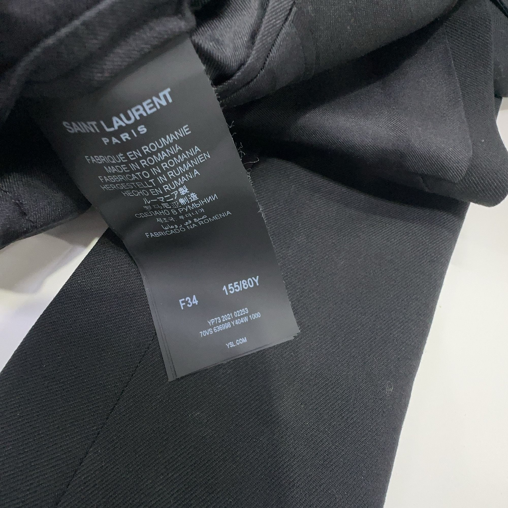 Saint Laurent Paris Saint Laurent Black Blazer Size FR 34 Size XS / US 0-2 / IT 36-38 - 3 Thumbnail