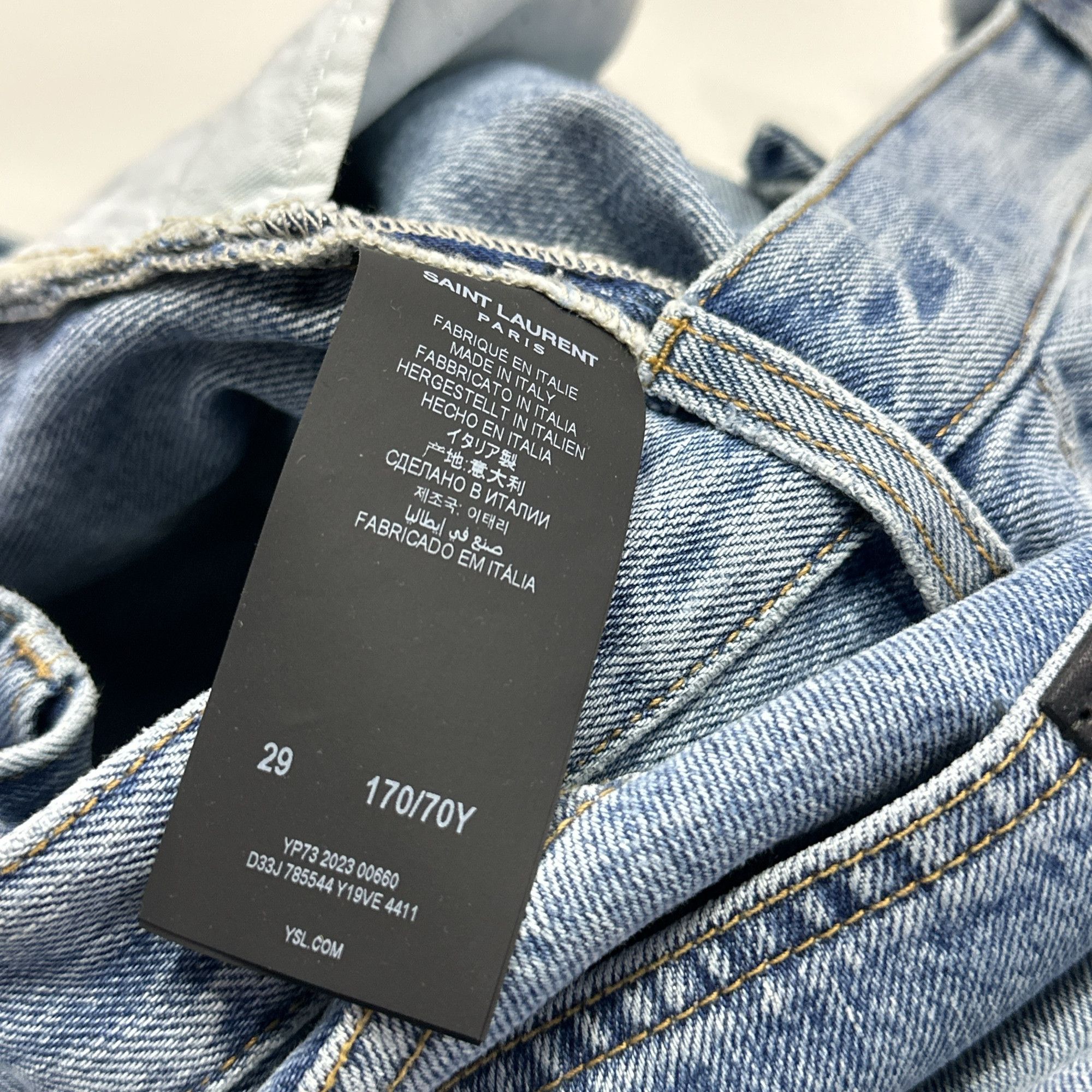 Saint Laurent Paris Saint Laurent Blue Denim Jeans Size 29 Size US 29 - 5 Thumbnail