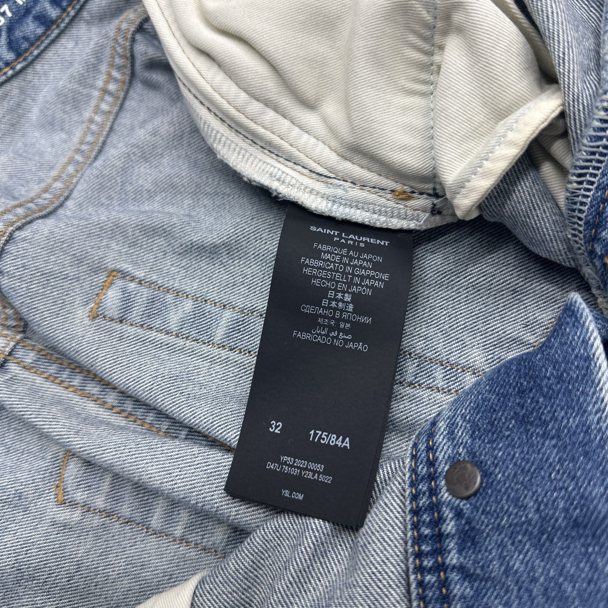 Saint Laurent Paris Saint Laurent Blue Denim Jeans Size 32 Size US 32 / EU 48 - 5 Thumbnail