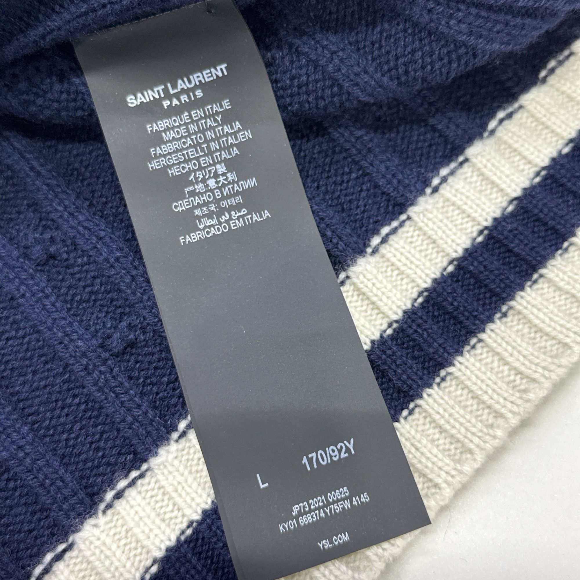 Saint Laurent Paris Saint Laurent Striped Cardigan Size L Size L / US 10 / IT 46 - 5 Thumbnail