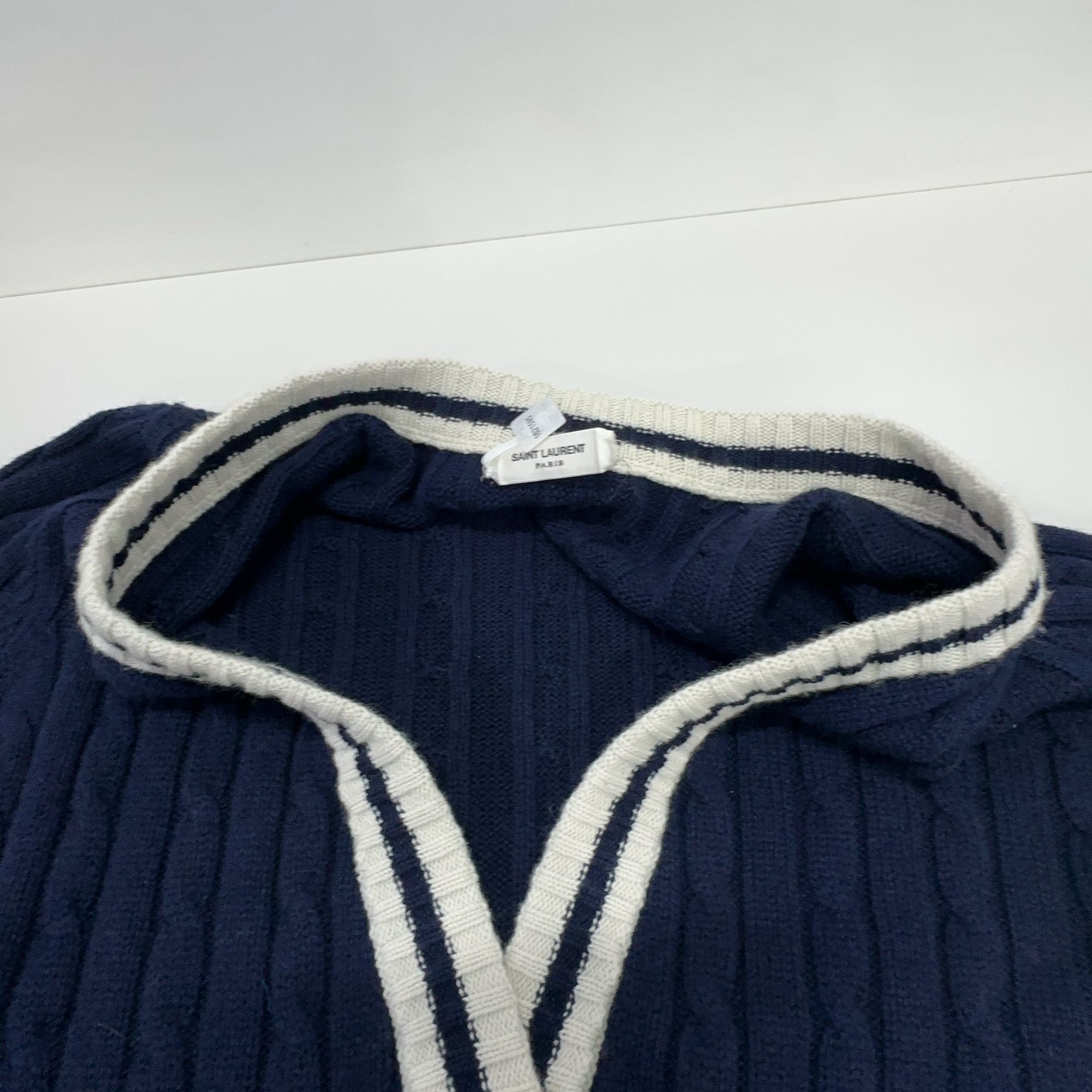 Saint Laurent Paris Saint Laurent Striped Cardigan Size L Size L / US 10 / IT 46 - 7 Thumbnail