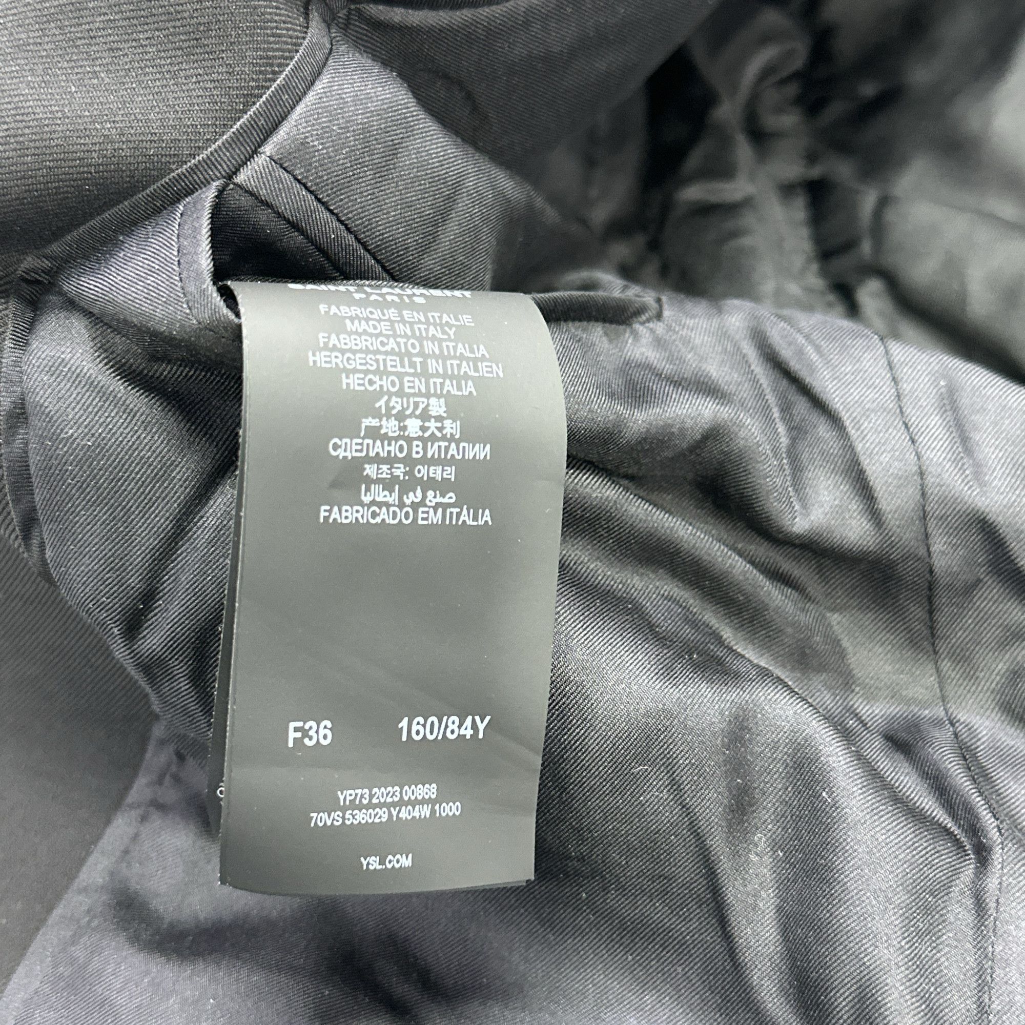 Saint Laurent Paris Saint Laurent Uniform Single Breasted Blazer Size 36 Size XS / US 0-2 / IT 36-38 - 4 Thumbnail