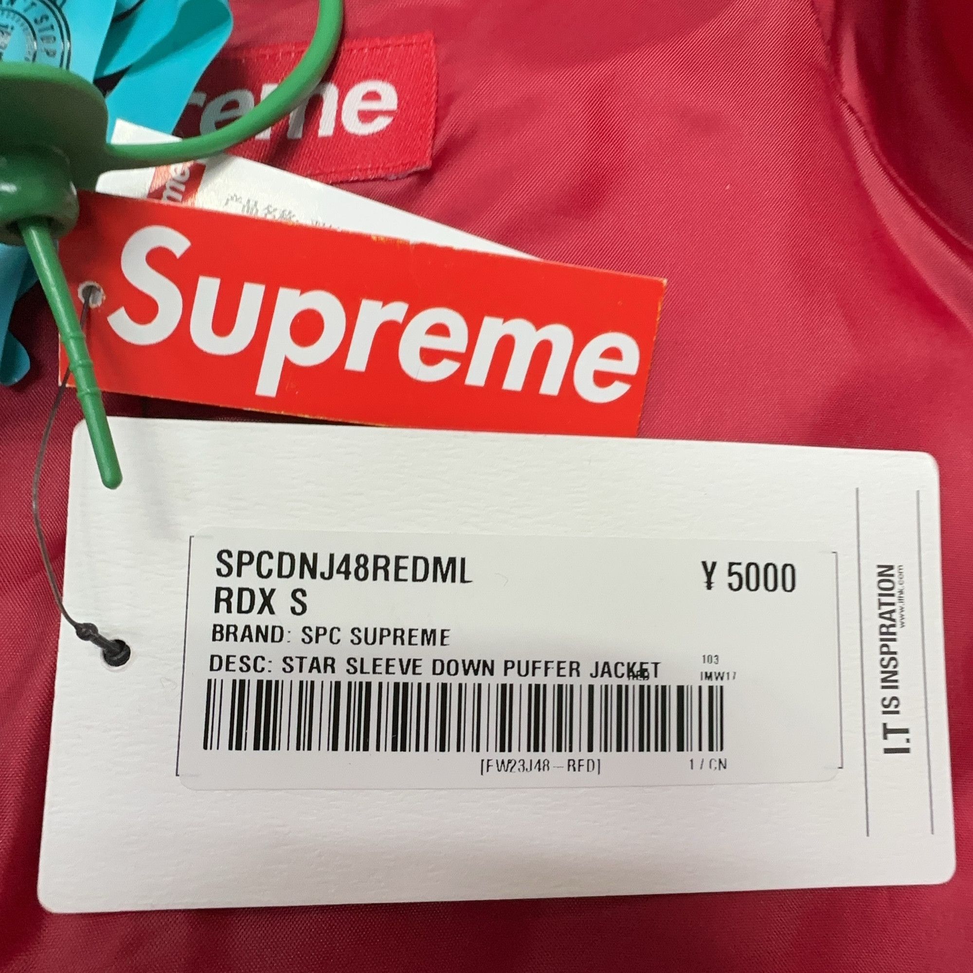 Supreme Supreme Star Sleeve Puffer Jacket Size S Size US S / EU 44-46 / 1 - 3 Thumbnail