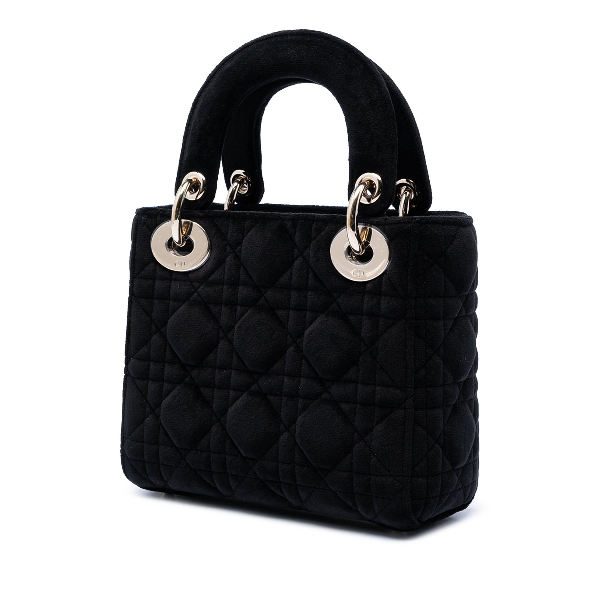 Dior Mini Velvet Cannage Lady Dior Size ONE SIZE - 2 Thumbnail