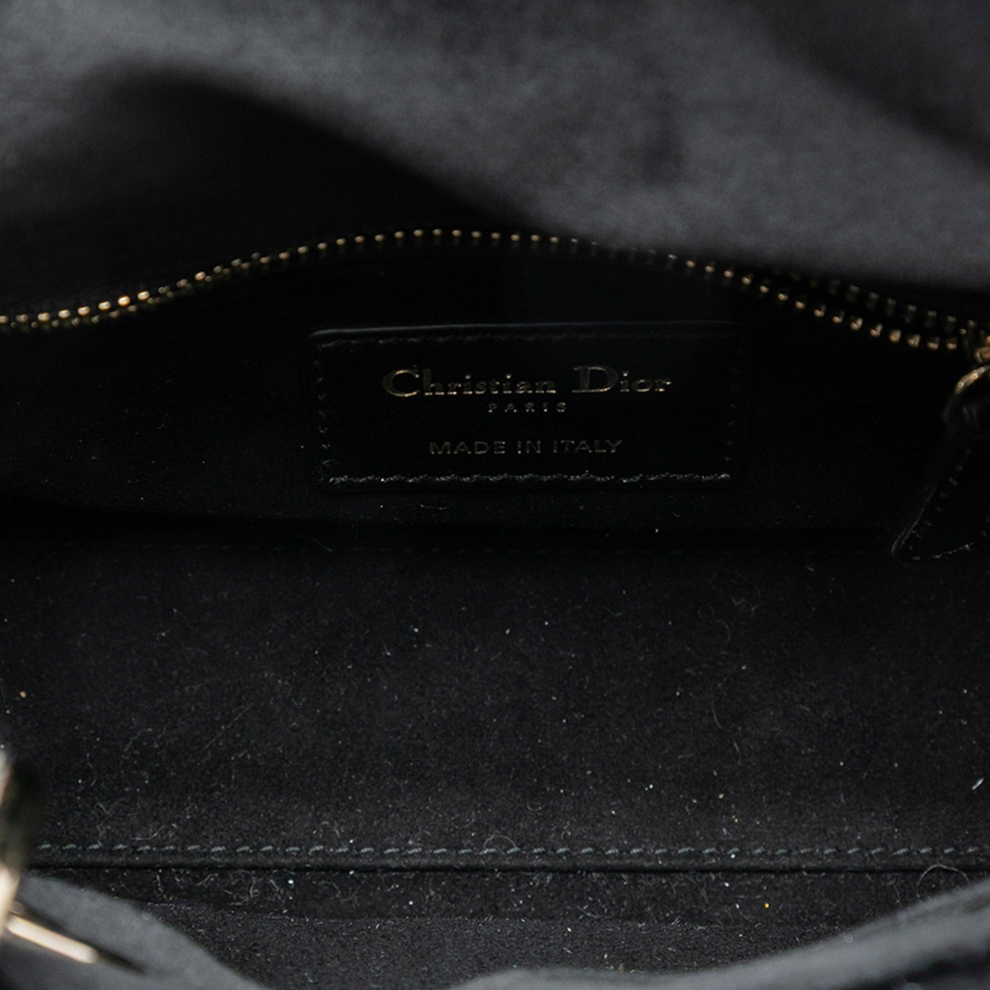 Dior Mini Velvet Cannage Lady Dior Size ONE SIZE - 4 Thumbnail