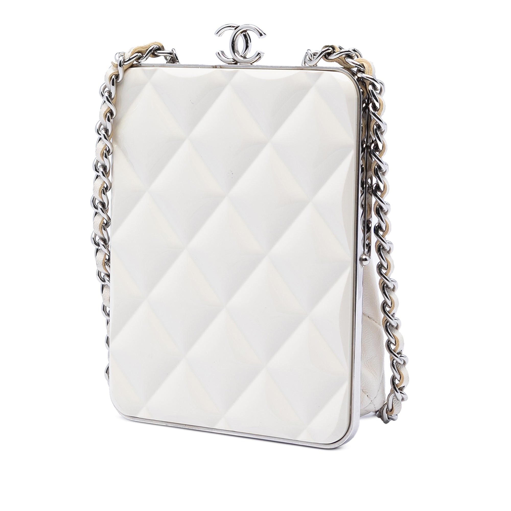 Chanel CC Quilted Acrylic and Lambskin Evening Clutch With Chain Size ONE SIZE - 2 Thumbnail