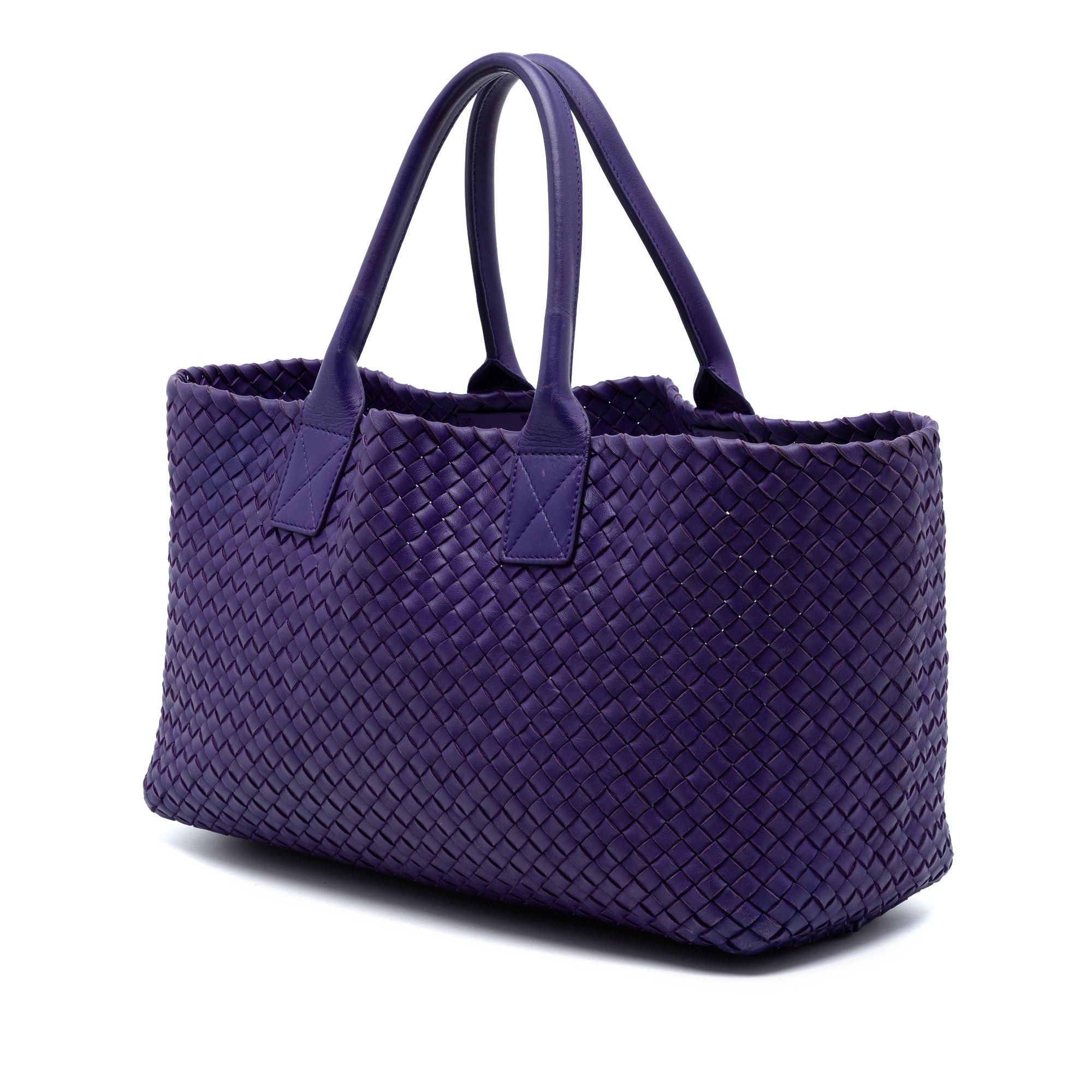Bottega Veneta Medium Lambskin Intreccio Cabat Tote Size ONE SIZE - 2 Thumbnail