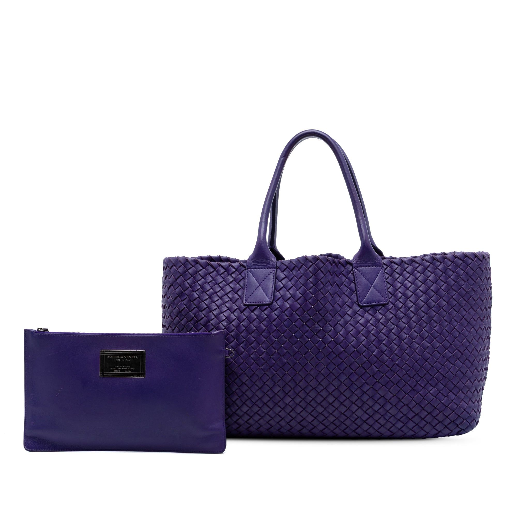 Bottega Veneta Medium Lambskin Intreccio Cabat Tote Size ONE SIZE - 7 Thumbnail