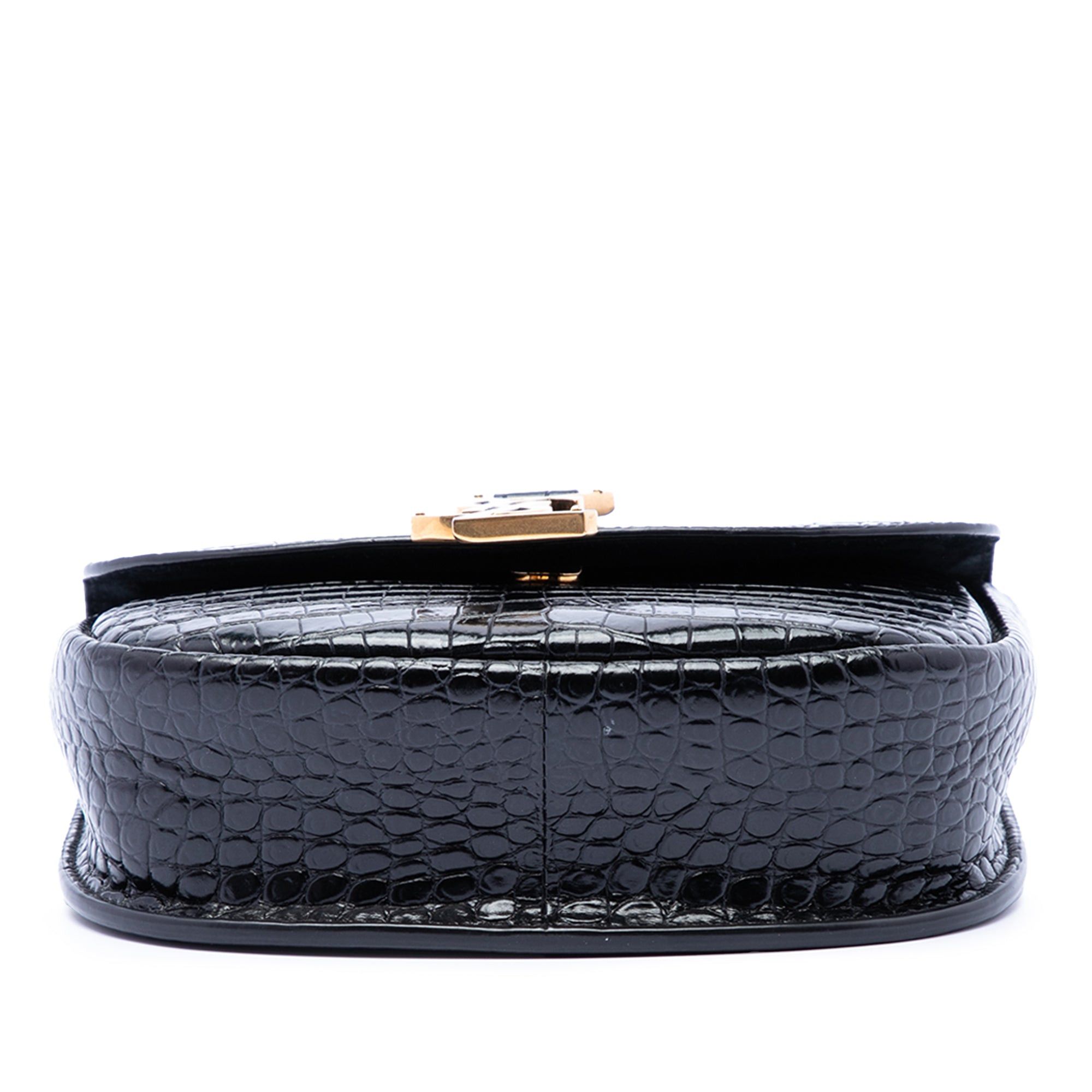 Saint Laurent Paris Small Croc Embossed Monogram Kaia Crossbody Size ONE SIZE - 3 Thumbnail