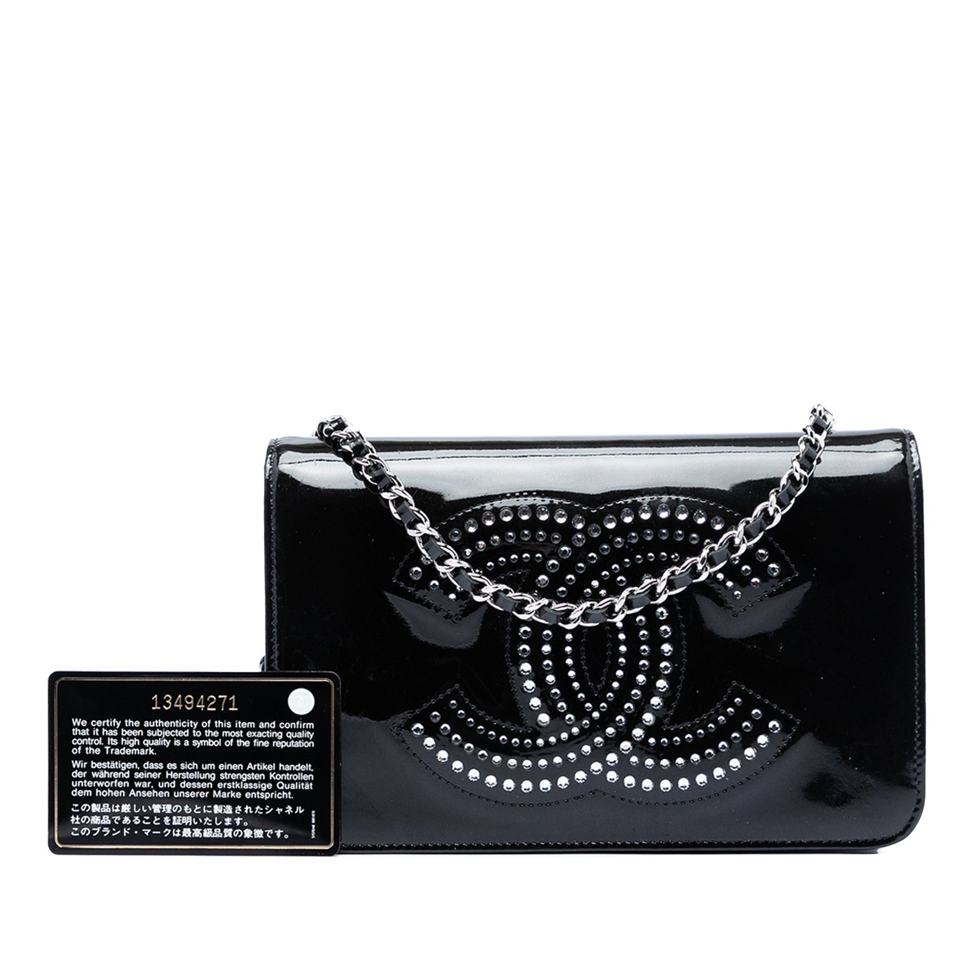 Chanel CC Patent Strass Embellished Wallet On Chain Size ONE SIZE - 7 Thumbnail