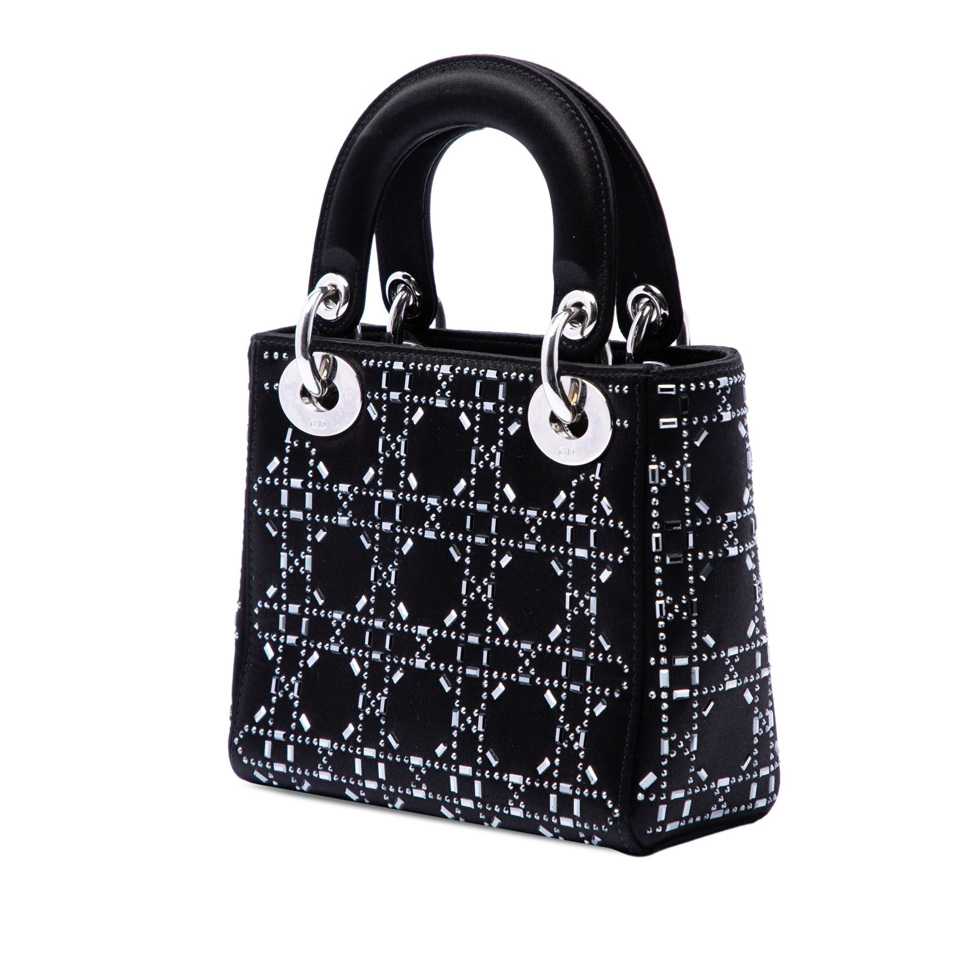 Dior Mini Velvet Cannage Strass Embellished Lady Dior Size ONE SIZE - 2 Thumbnail