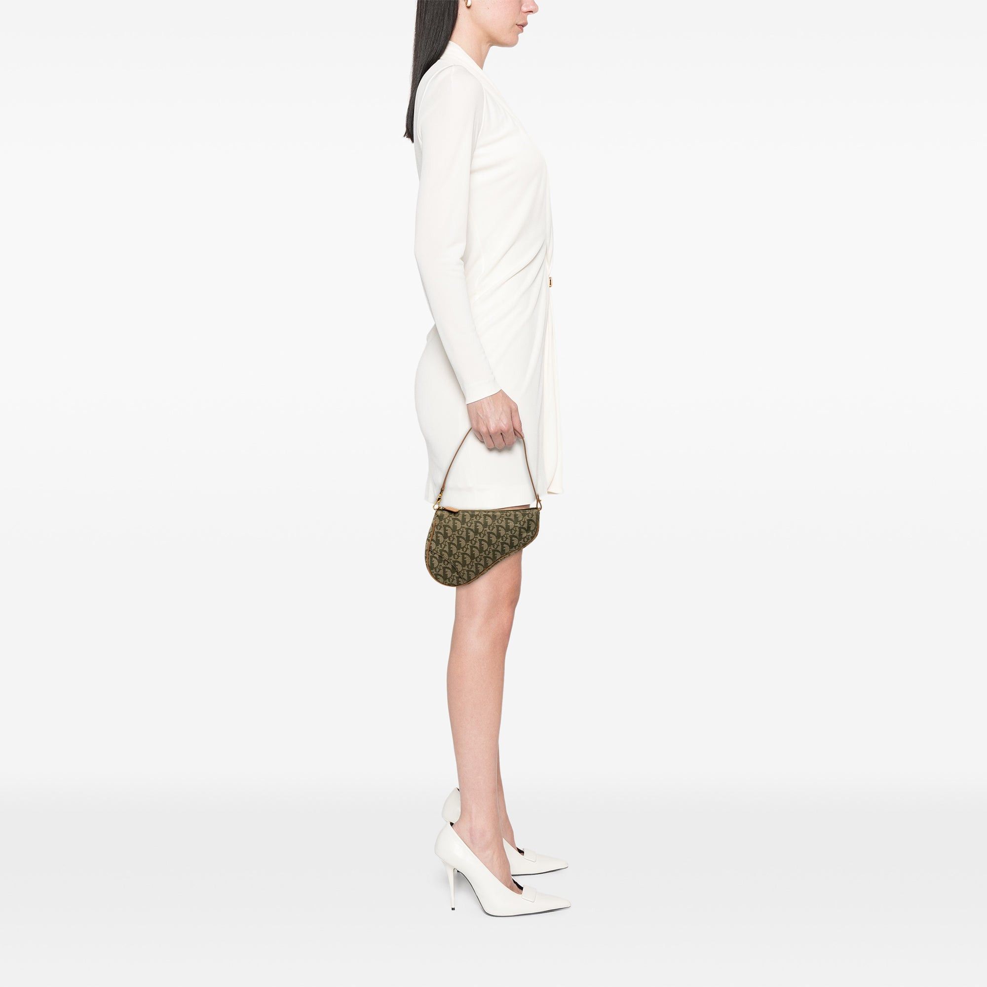 Dior Mini Diorissimo Canvas Saddle Pochette Size ONE SIZE - 7 Thumbnail