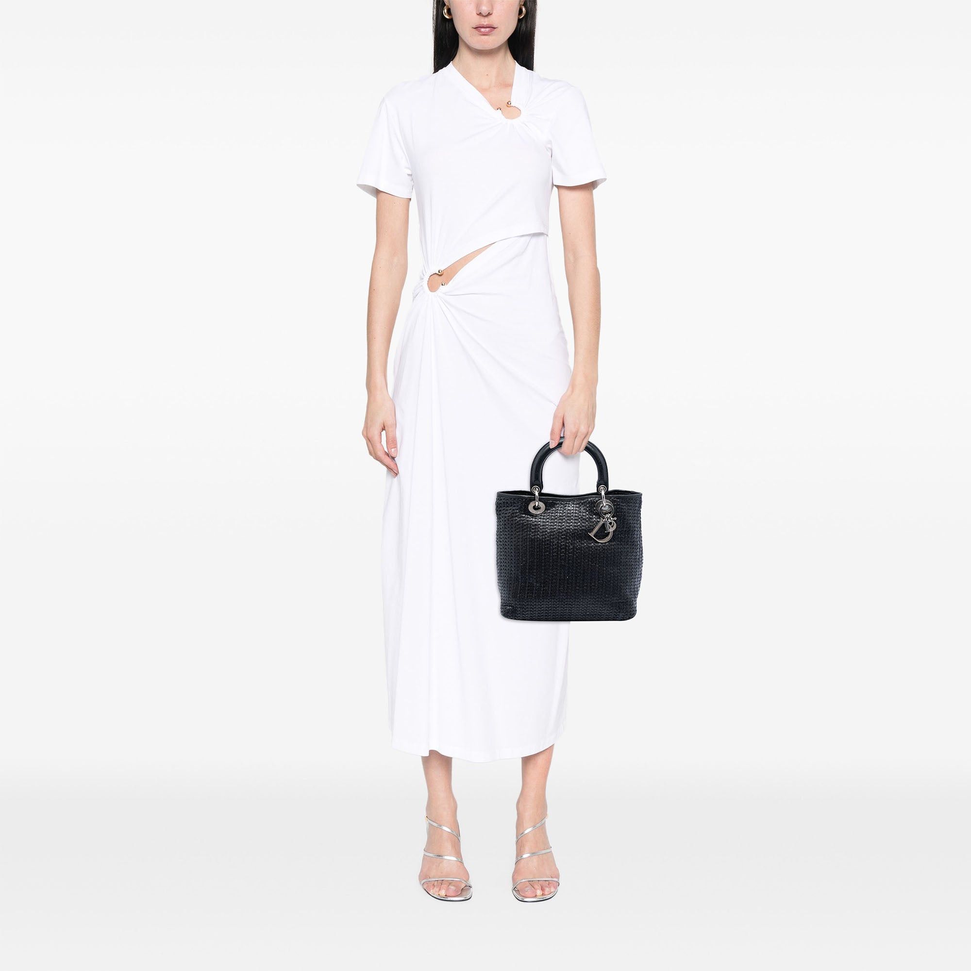 Dior Medium Woven Calfskin Soft Lady Dior Size ONE SIZE - 6 Thumbnail