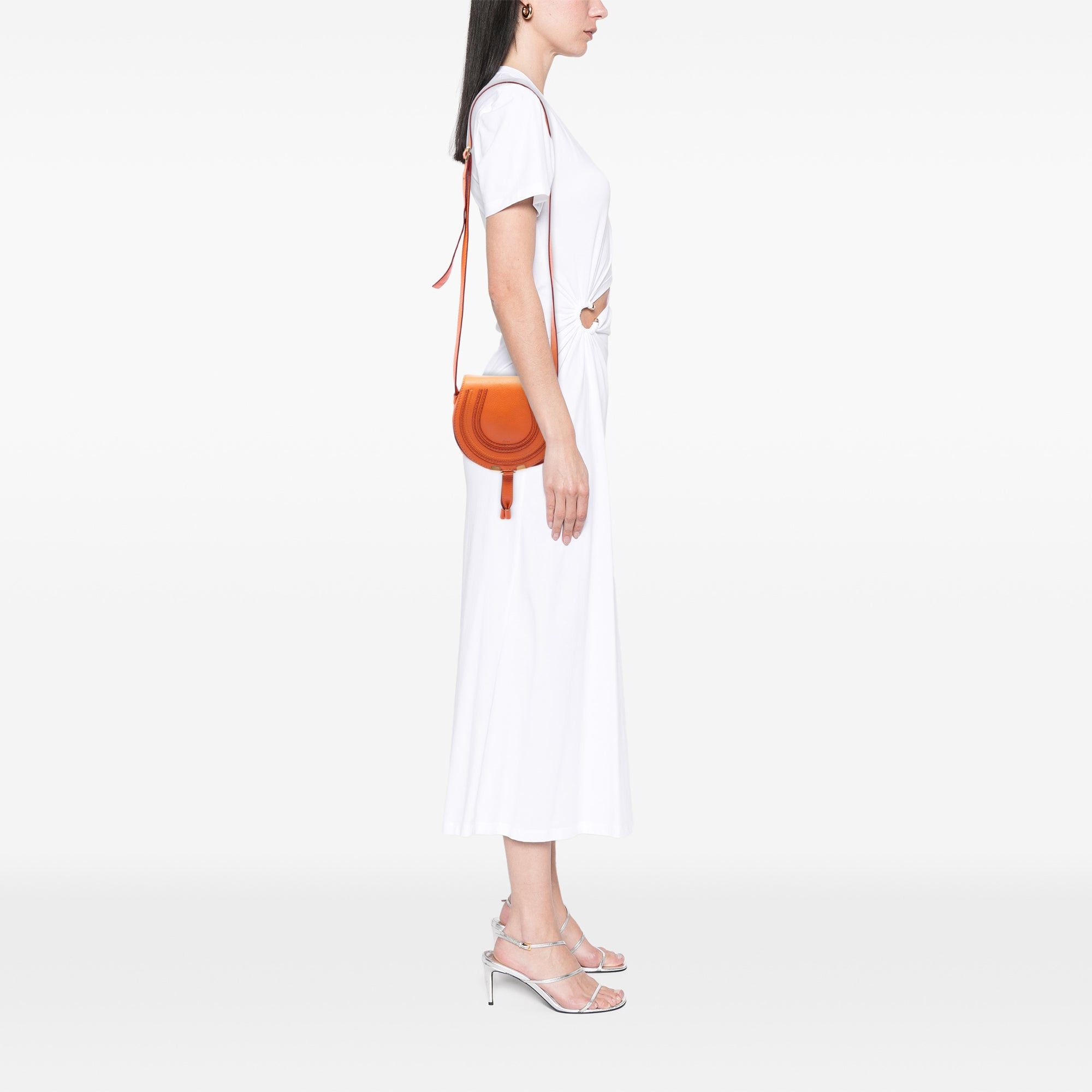 Chloe Small Grained Leather Marcie Saddle Crossbody Size ONE SIZE - 7 Thumbnail