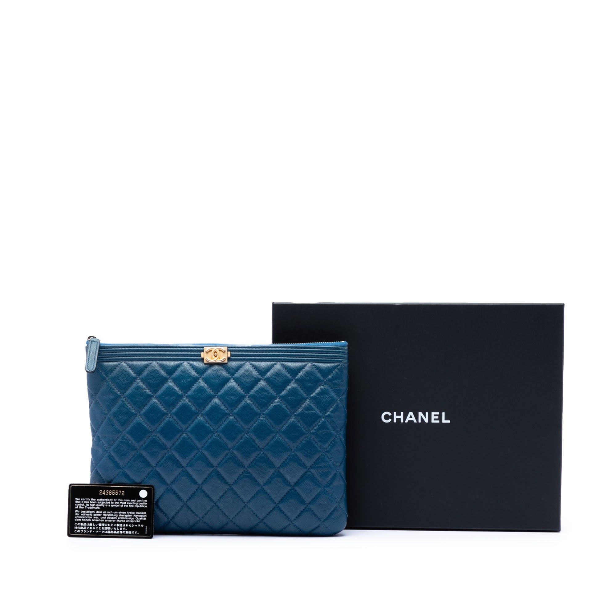 Chanel Medium Quilted Caviar Boy O Case Clutch Size ONE SIZE - 7 Thumbnail