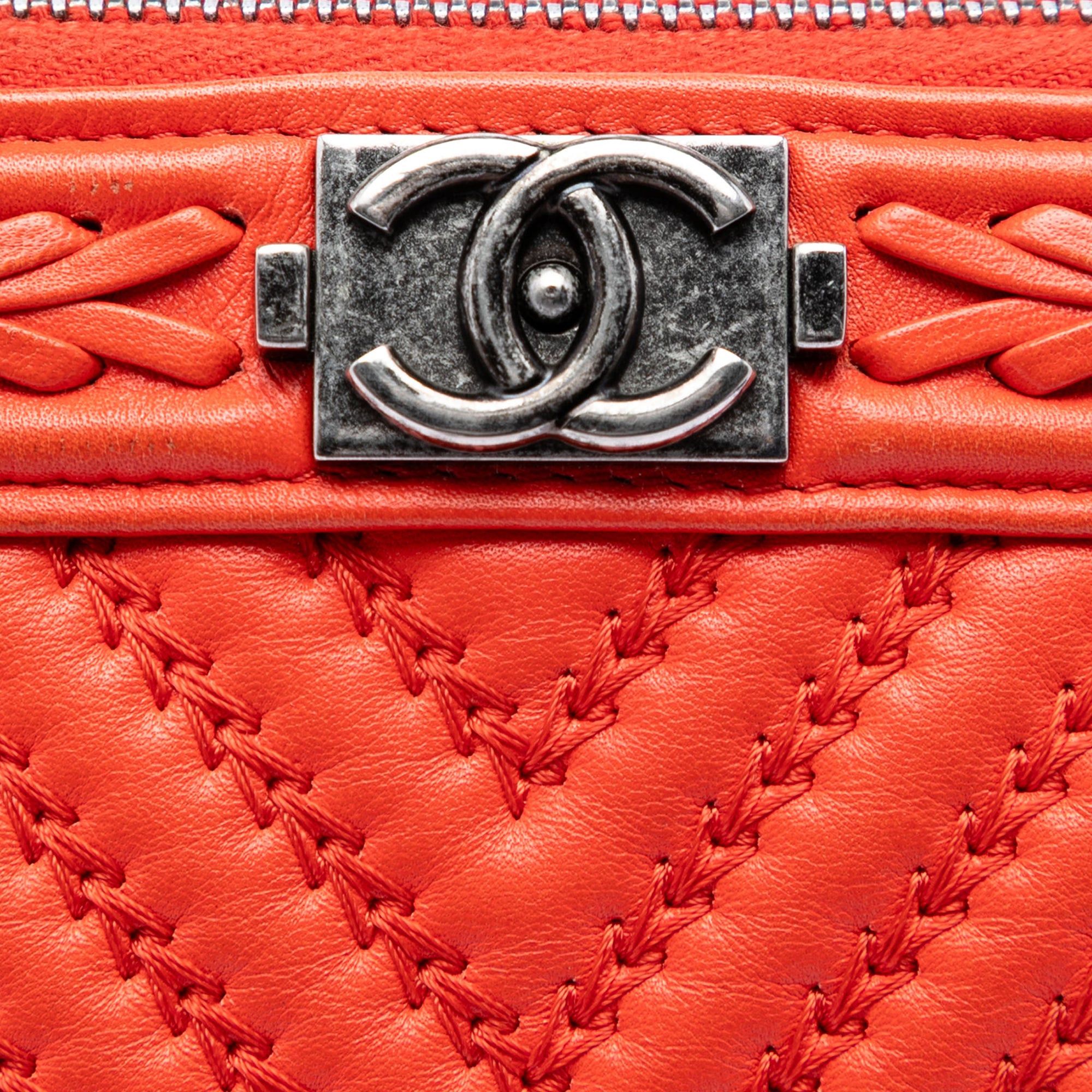Chanel Large Chevron Lambskin Double Stitch Boy O Case Clutch Size ONE SIZE - 5 Thumbnail