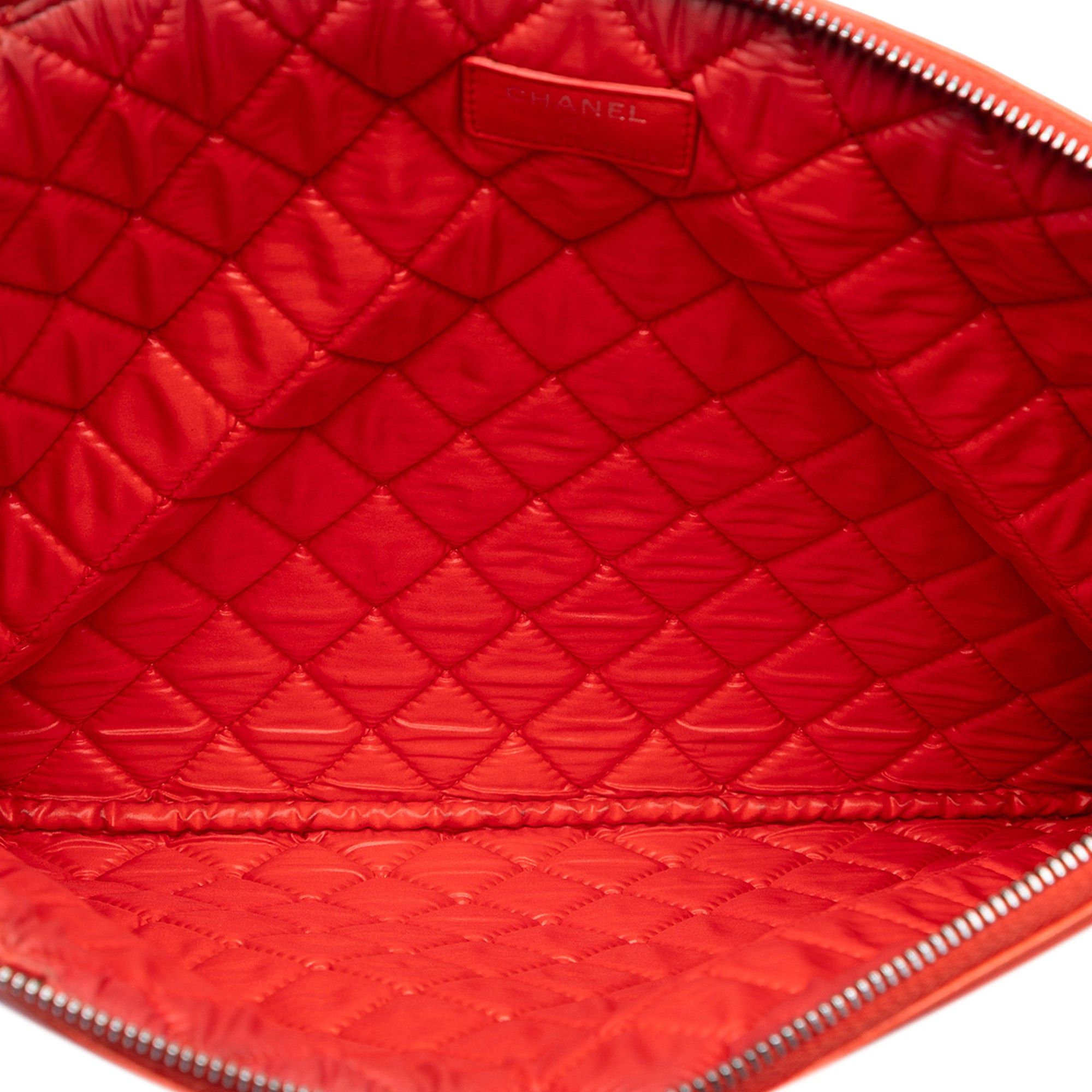 Chanel Large Chevron Lambskin Double Stitch Boy O Case Clutch Size ONE SIZE - 4 Thumbnail