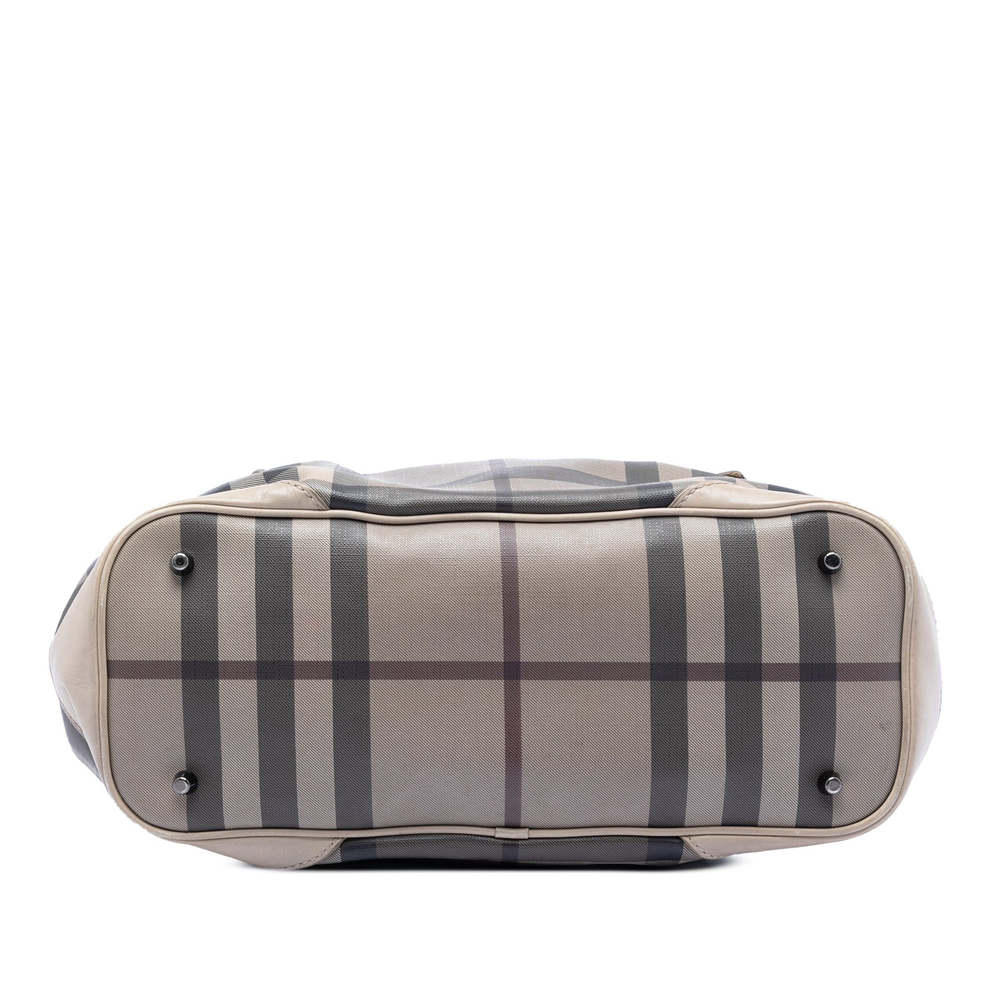 Burberry Smoke Check Coated Canvas Heathcliff Satchel Size ONE SIZE - 3 Thumbnail