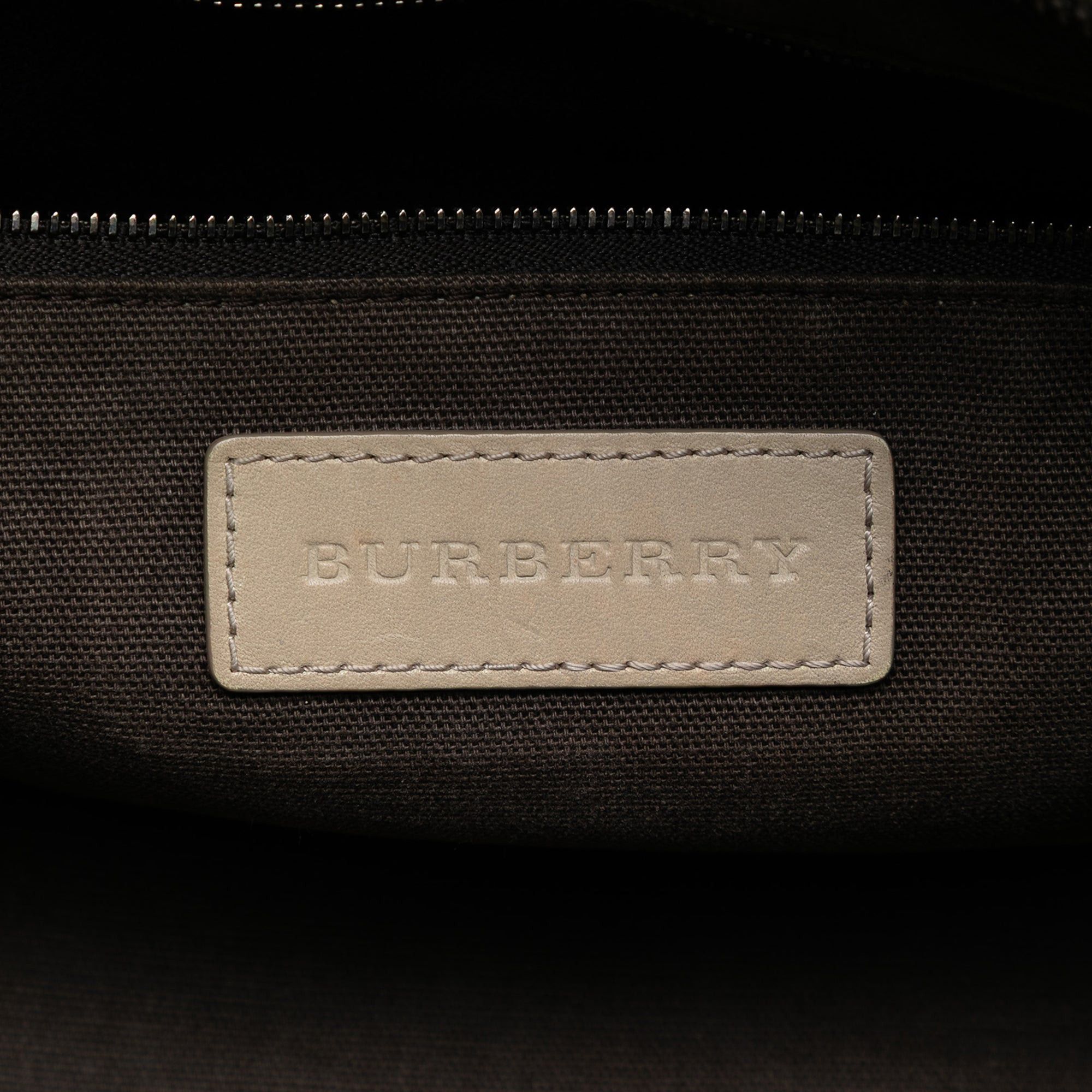 Burberry Smoke Check Coated Canvas Heathcliff Satchel Size ONE SIZE - 5 Thumbnail