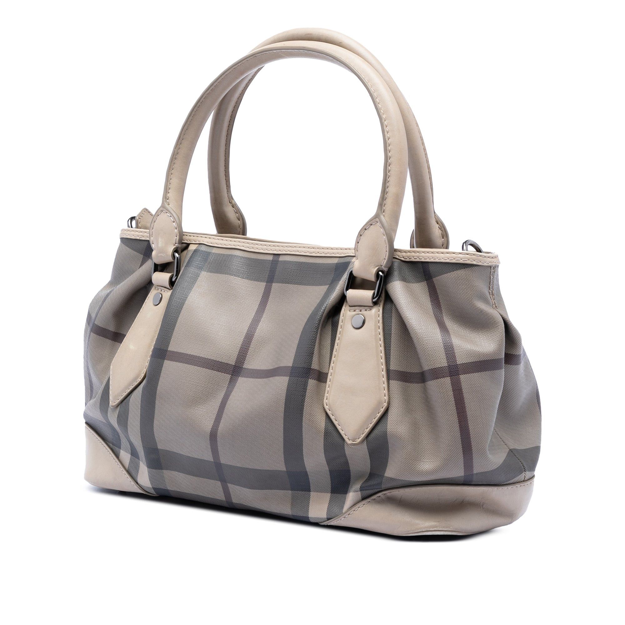 Burberry Smoke Check Coated Canvas Heathcliff Satchel Size ONE SIZE - 2 Thumbnail