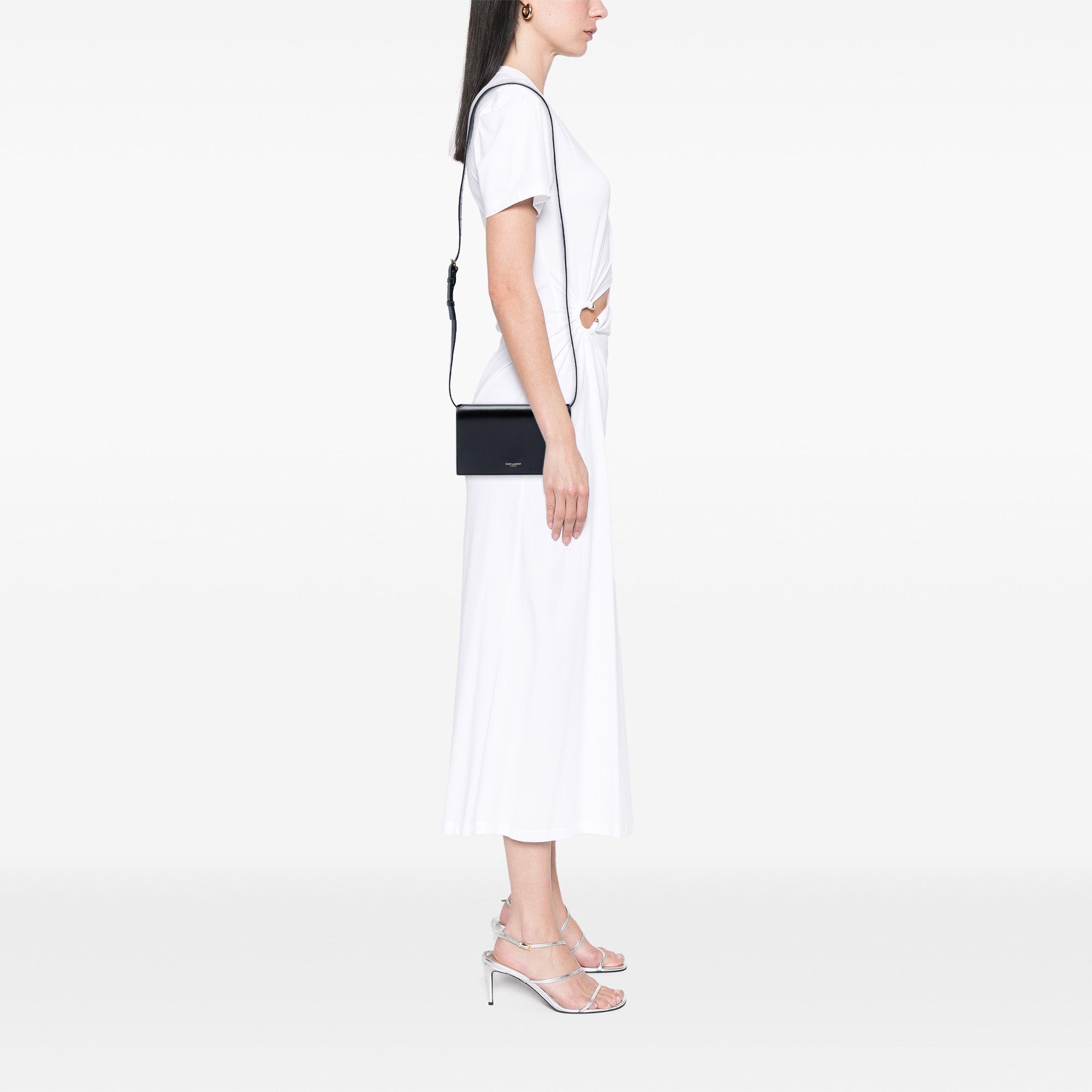 Saint Laurent Paris Smooth Calfskin Monogram Crossbody Size ONE SIZE - 6 Thumbnail