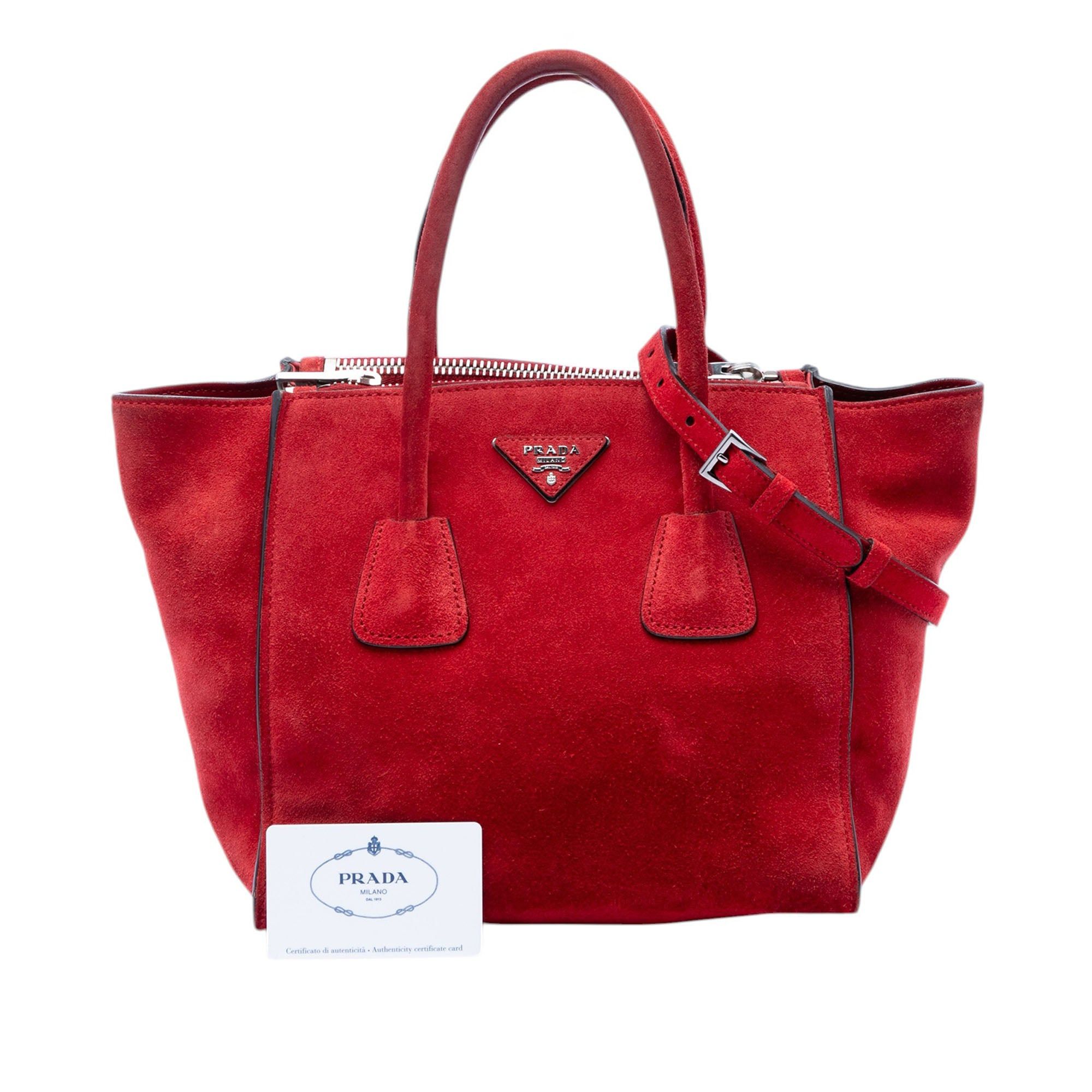 Prada Small Scamosciato Twin Pocket Satchel Size ONE SIZE - 7 Thumbnail