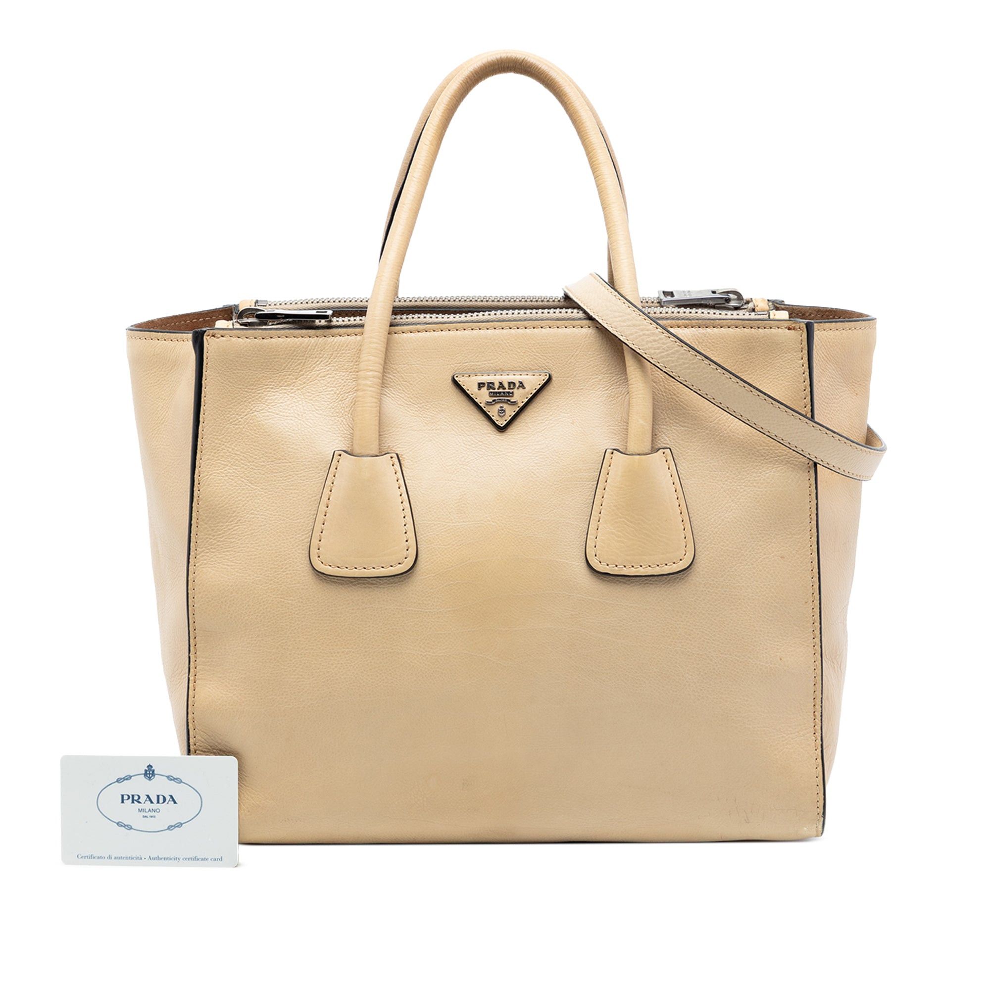 Prada Glace Calf Twin Pocket Double Handle Satchel Size ONE SIZE - 7 Thumbnail