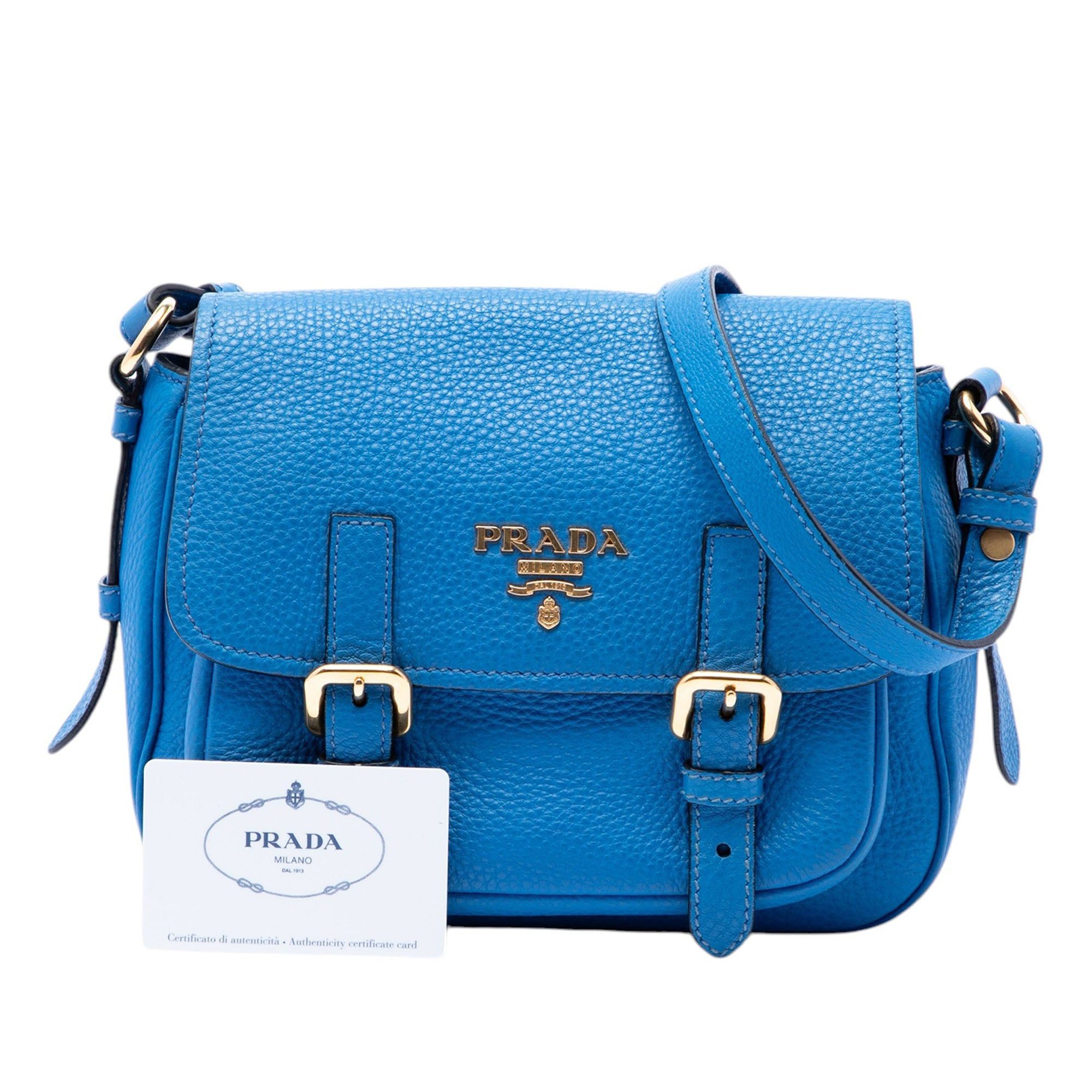 Prada Vitello Daino Double Buckle Messenger Bag Size ONE SIZE - 7 Thumbnail
