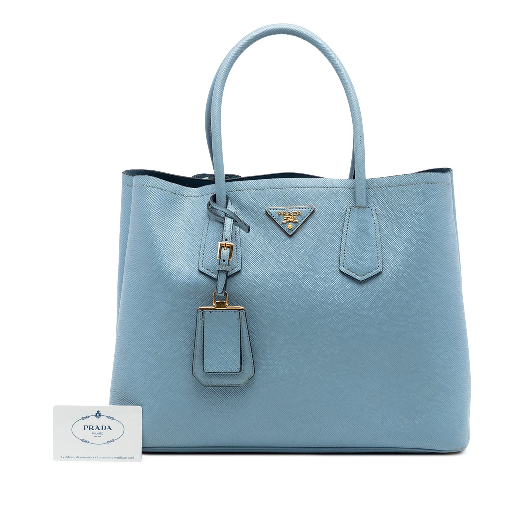 Prada Large Saffiano Cuir Double Satchel Size ONE SIZE - 7 Thumbnail