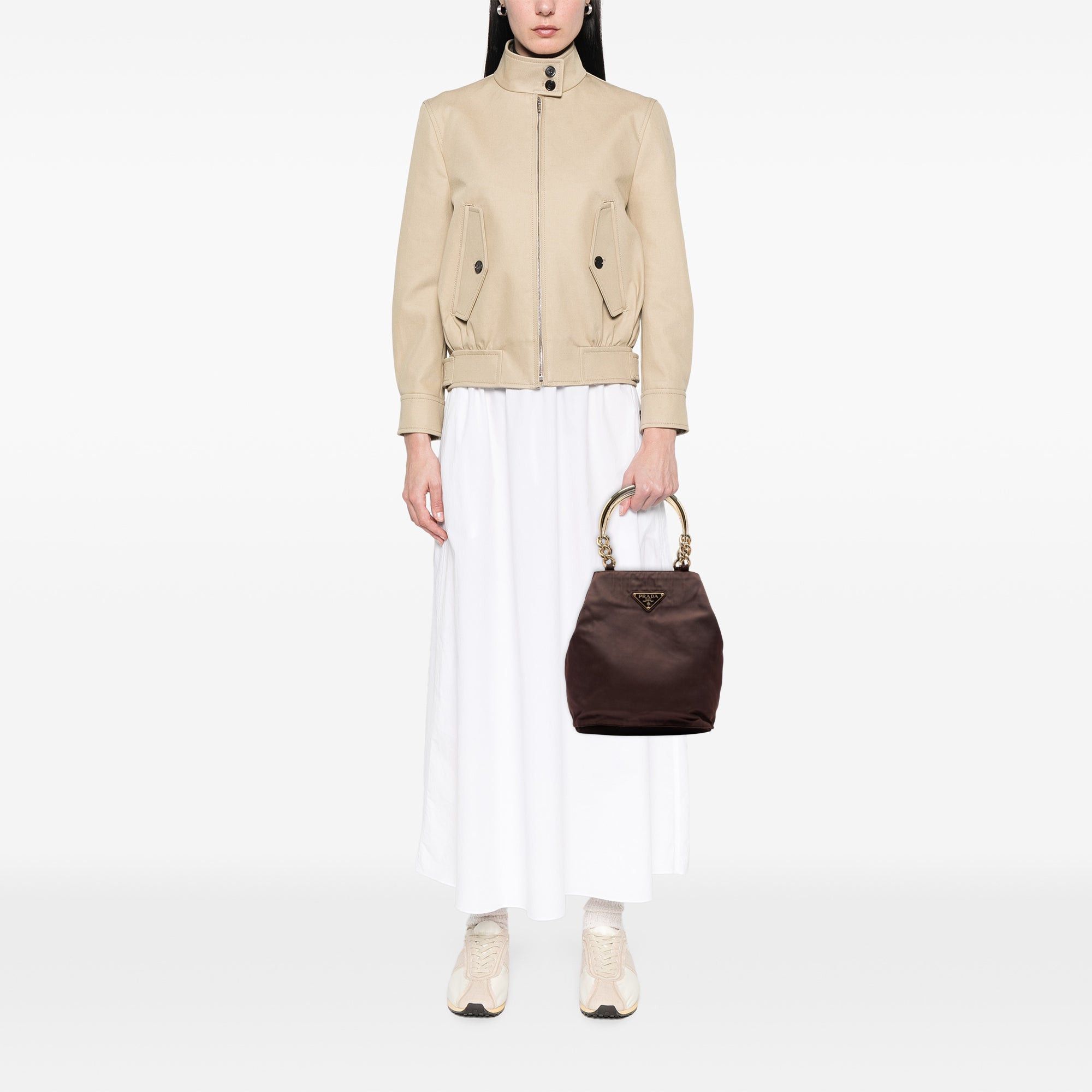 Prada Tessuto Metal Handle Bag Size ONE SIZE - 6 Thumbnail