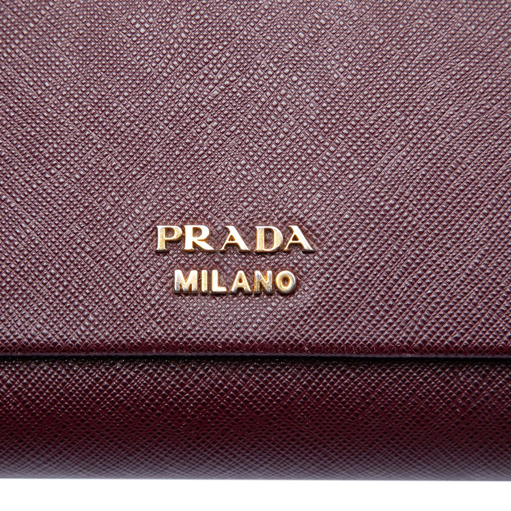 Prada Saffiano and City Calf Bibliotheque Clutch with Chain Size ONE SIZE - 5 Thumbnail