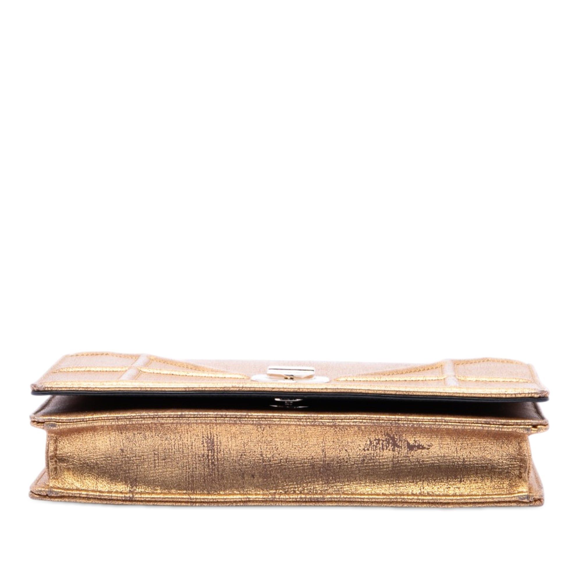 Dior Metallic Calfskin Diorama Wallet on Chain Size ONE SIZE - 3 Thumbnail