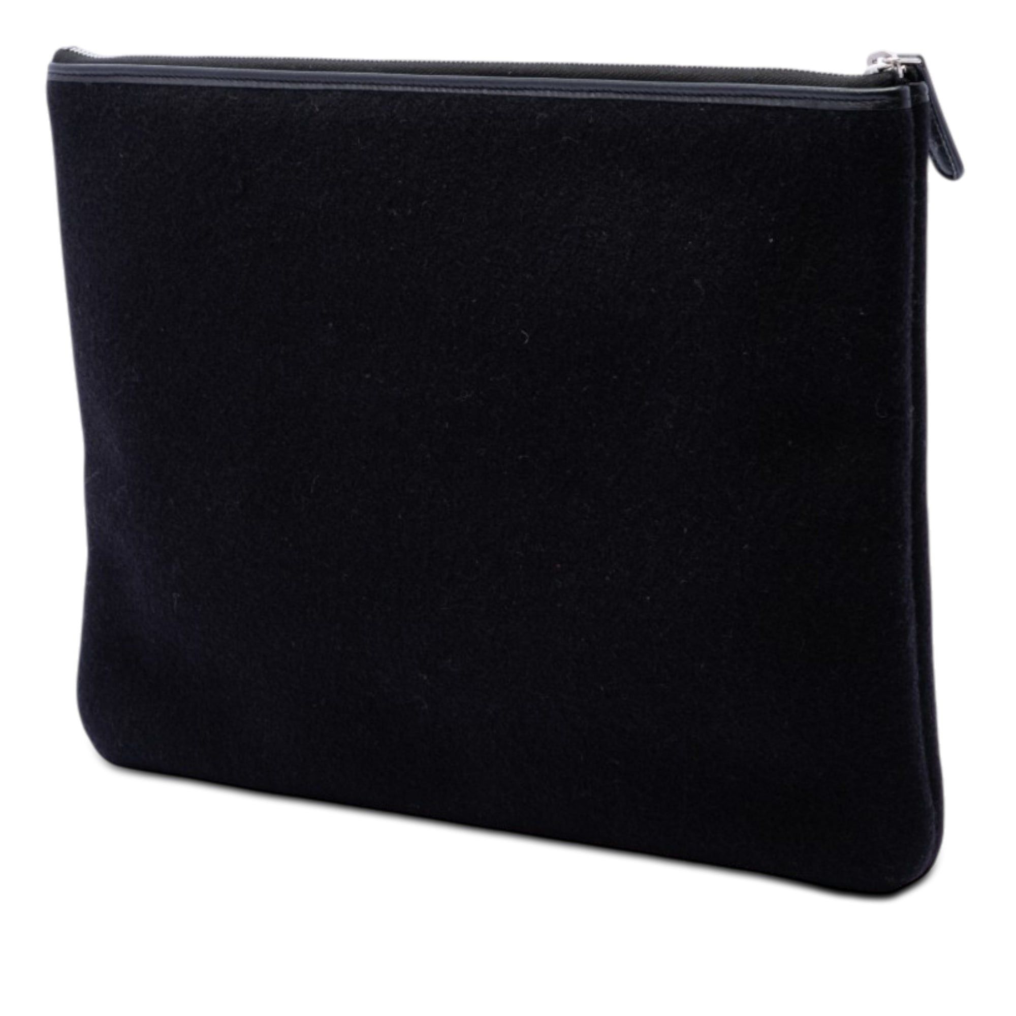 Chanel Large Wool Felt Deauville O Case Clutch Size ONE SIZE - 2 Thumbnail