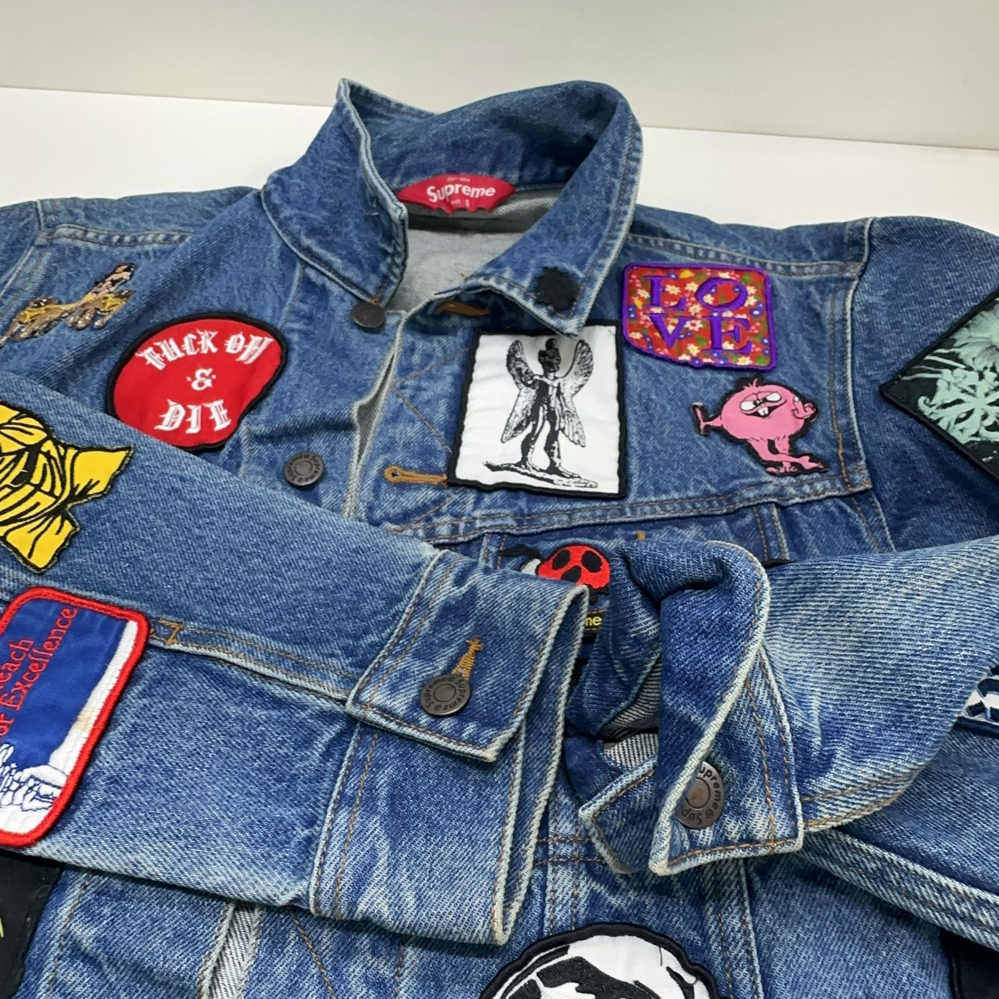 Supreme Supreme Patched Denim Jacket Size S Size US S / EU 44-46 / 1 - 7 Thumbnail