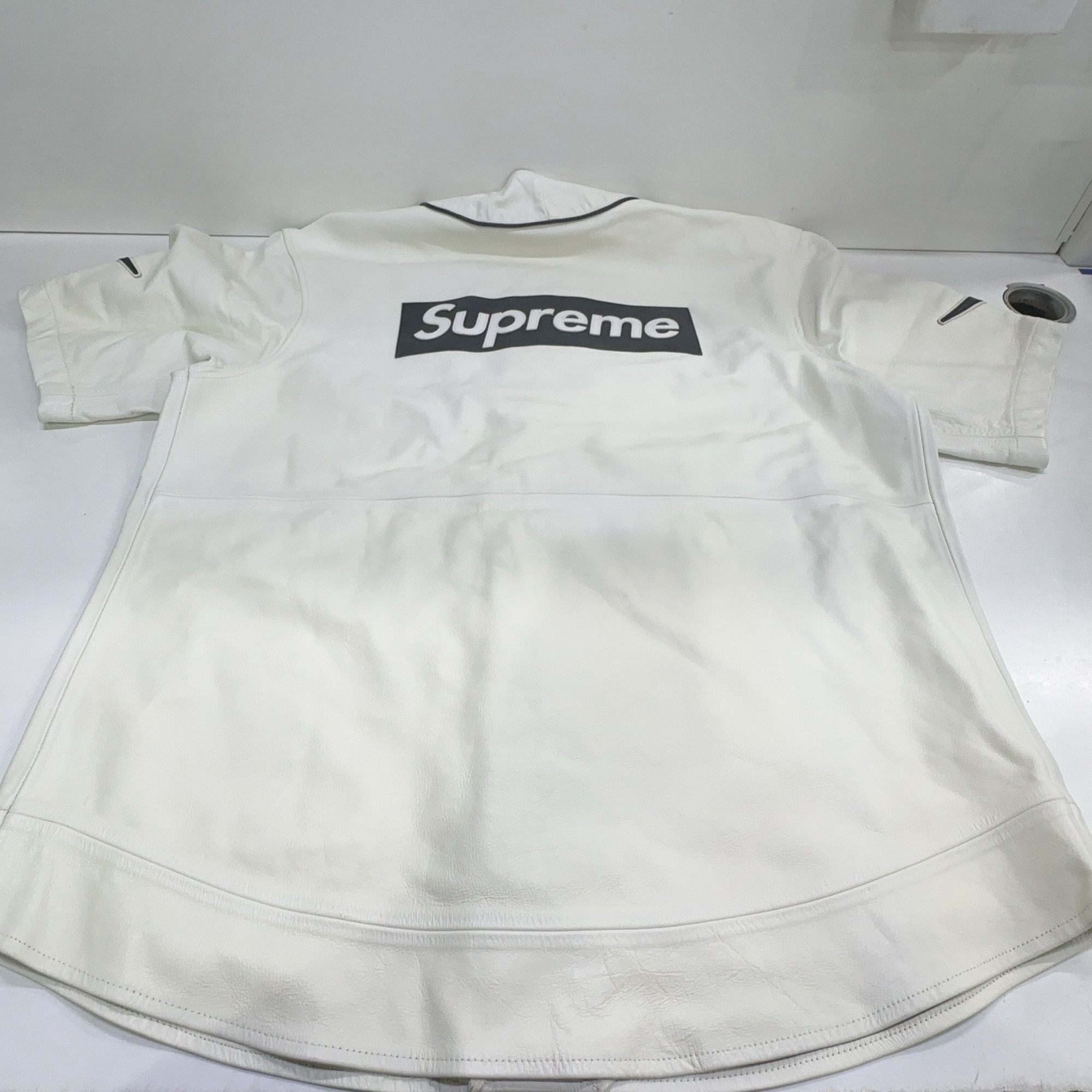 Supreme Supreme x Nike Leather Baseball Jersey Size M Size US M / EU 48-50 / 2 - 6 Thumbnail