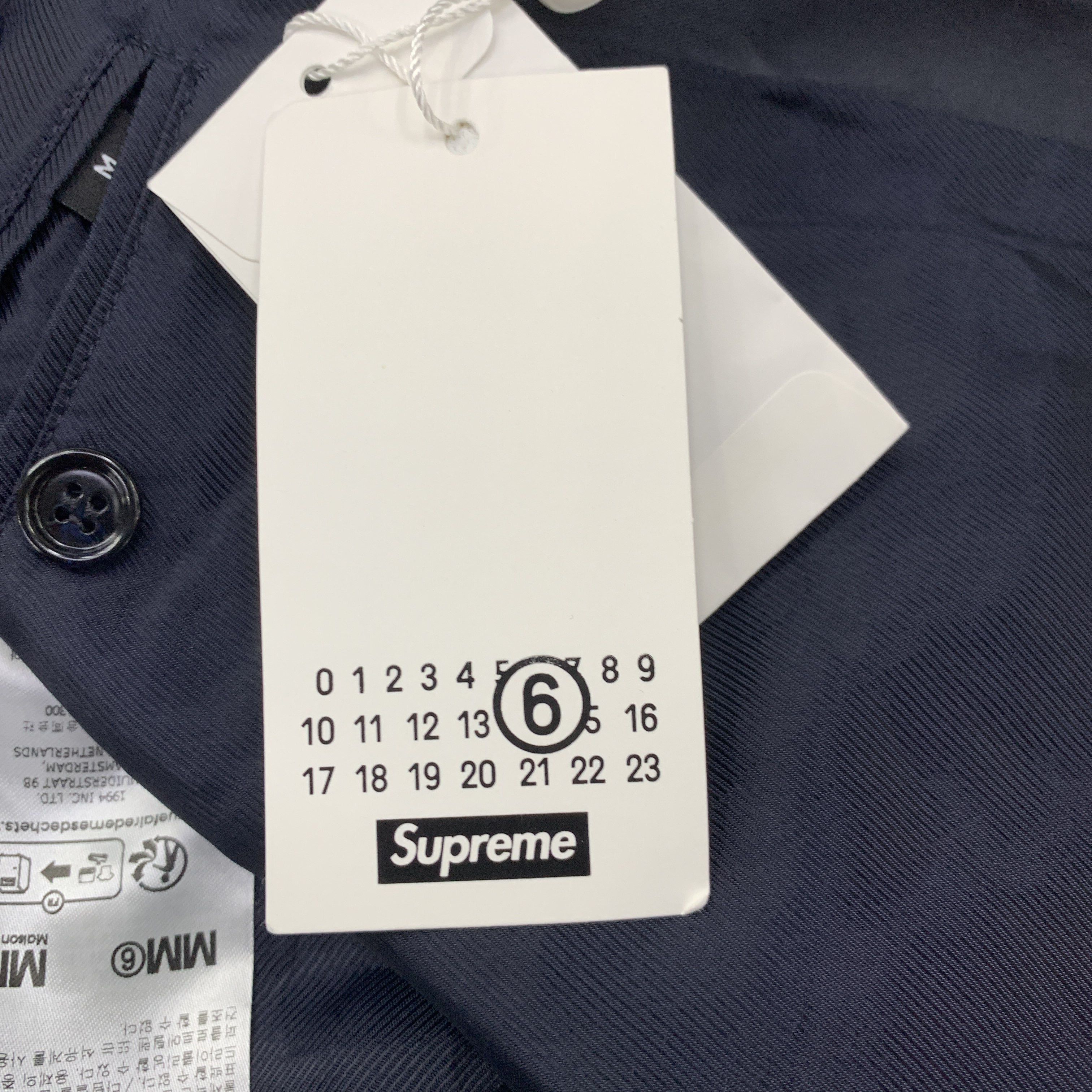 Supreme Supreme x MM6 Maison Margiela Washed Cotton Vest Navy M Size 38R - 4 Thumbnail