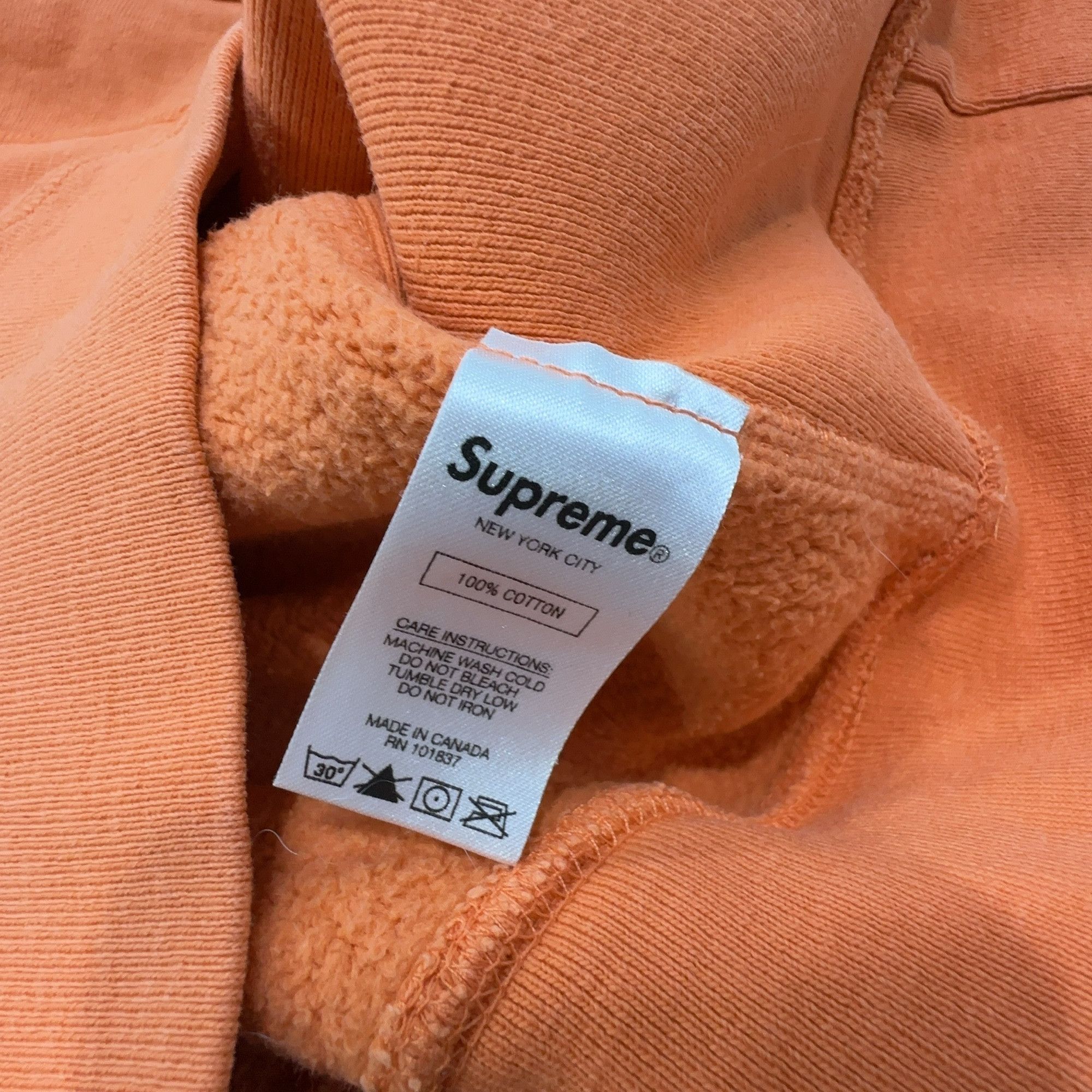Supreme Supreme Orange Embroidered Logo Hoodie Size XL Size US XL / EU 56 / 4 - 3 Thumbnail