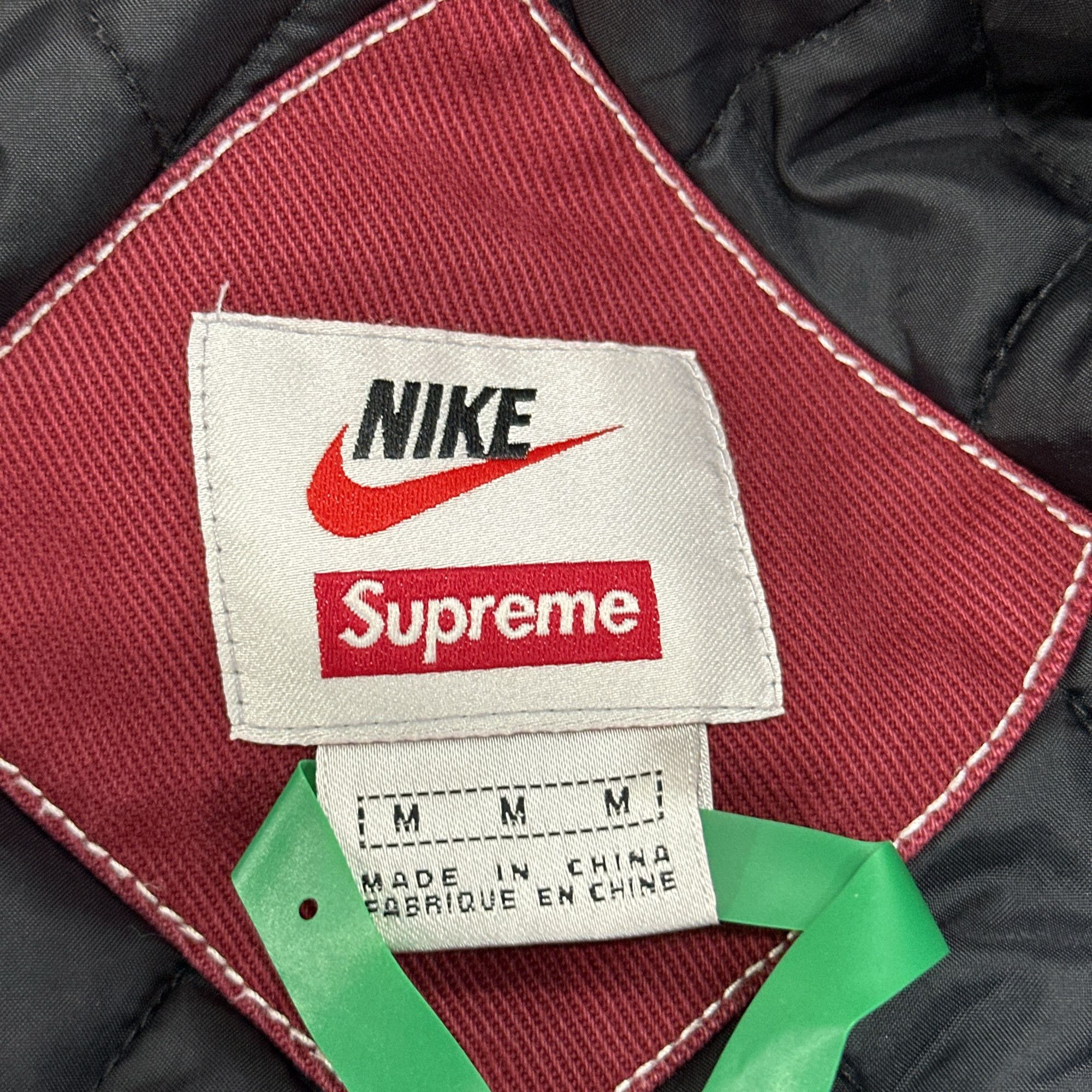 Supreme Supreme x Nike Quilted Work Jacket Burgundy Size M Size US M / EU 48-50 / 2 - 3 Thumbnail