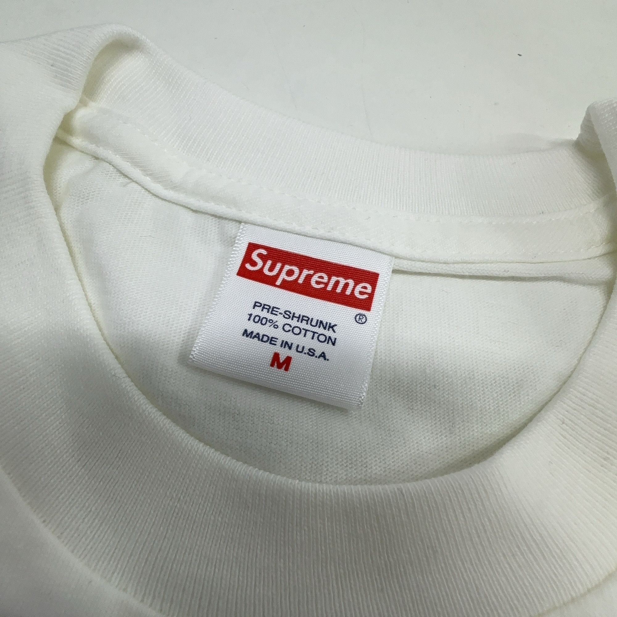 Supreme Supreme Cross Box Logo Tee White Size M Size US M / EU 48-50 / 2 - 3 Thumbnail