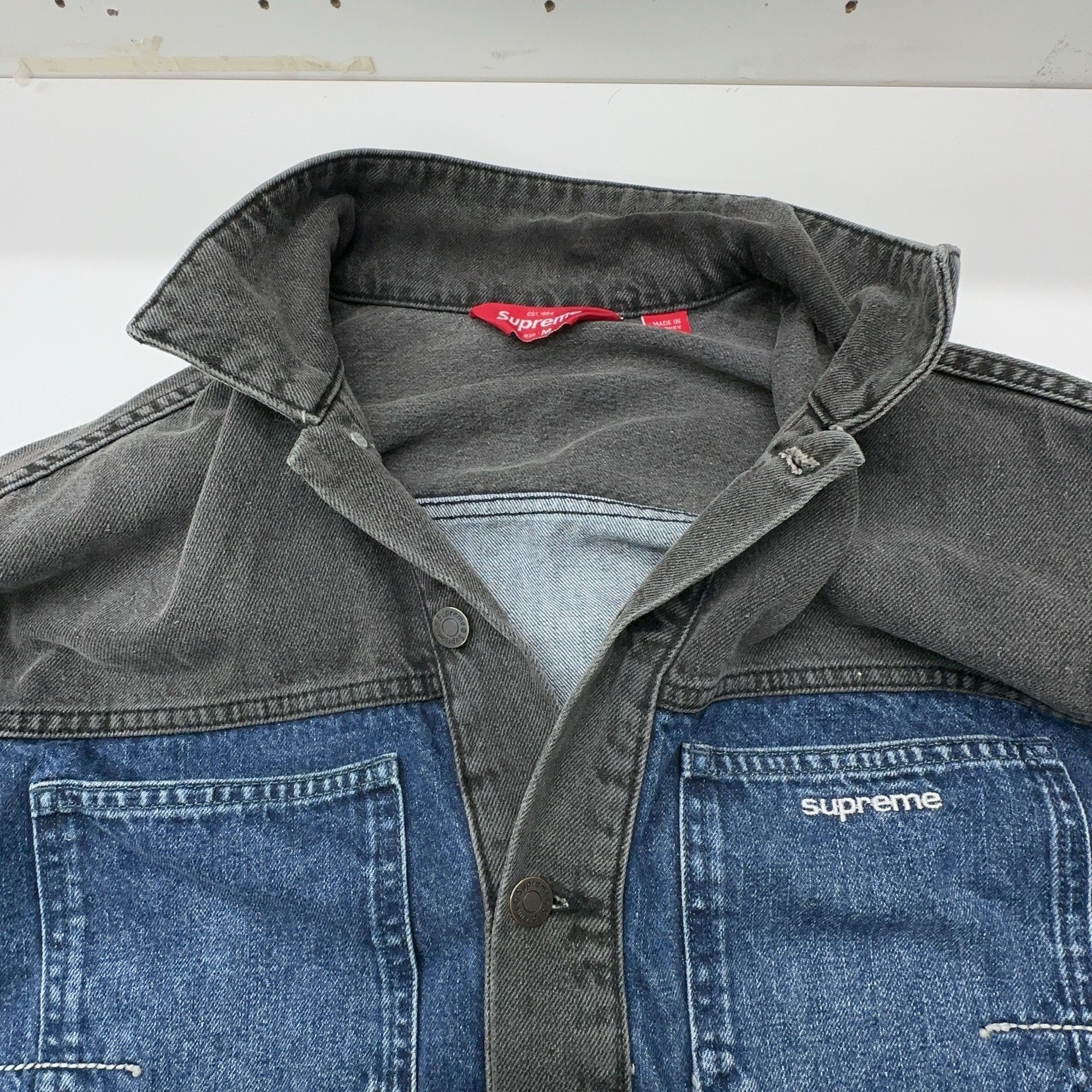 Supreme Supreme Contrast Panel Denim Jacket Size M Size US M / EU 48-50 / 2 - 5 Thumbnail