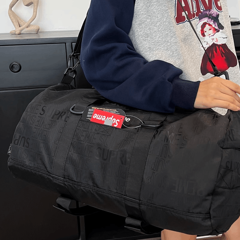 Supreme Supreme SS19 Logo Duffle Bag Black Size ONE SIZE - 12 Thumbnail