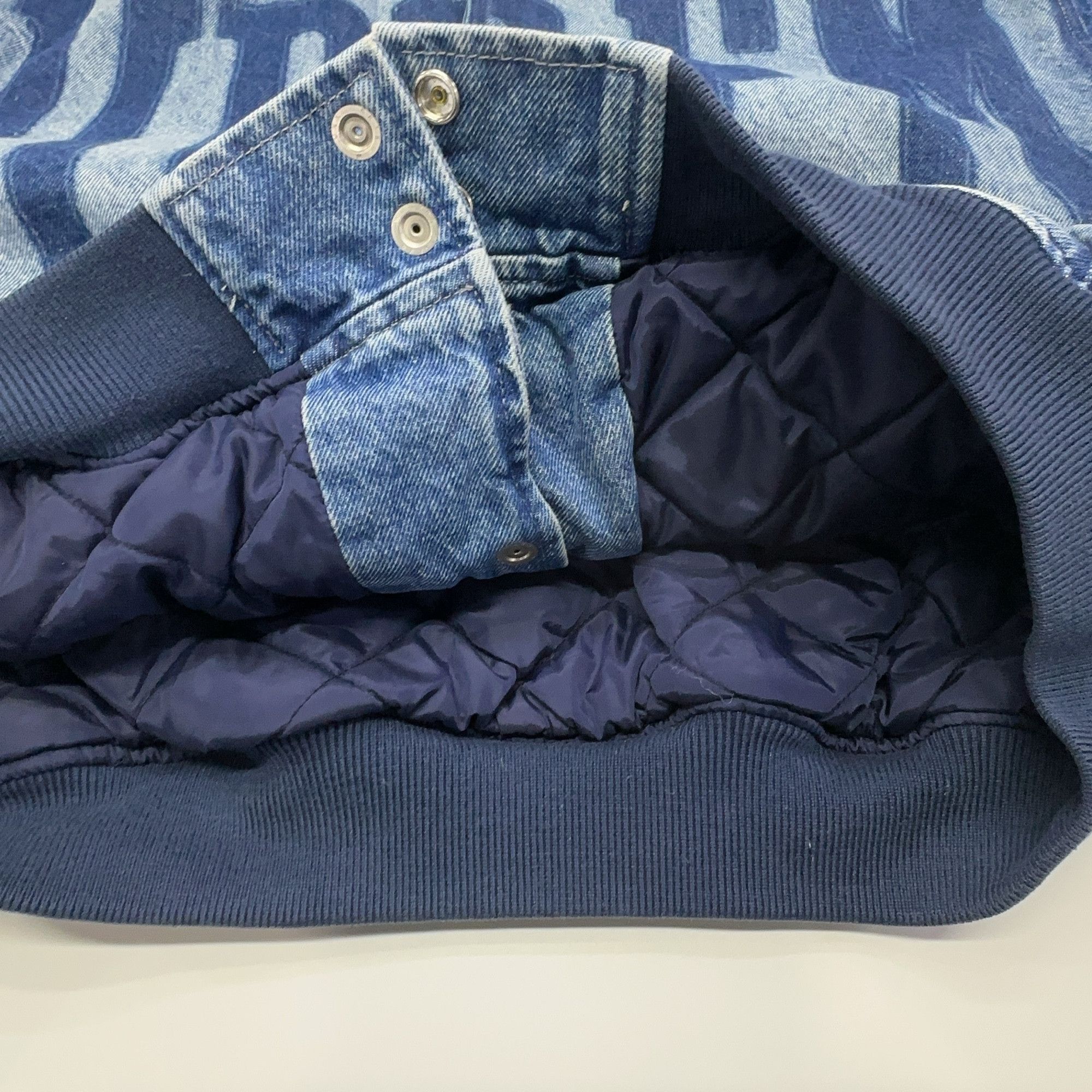 Supreme Supreme Washed Denim Varsity Jacket Size L Size US L / EU 52-54 / 3 - 7 Thumbnail