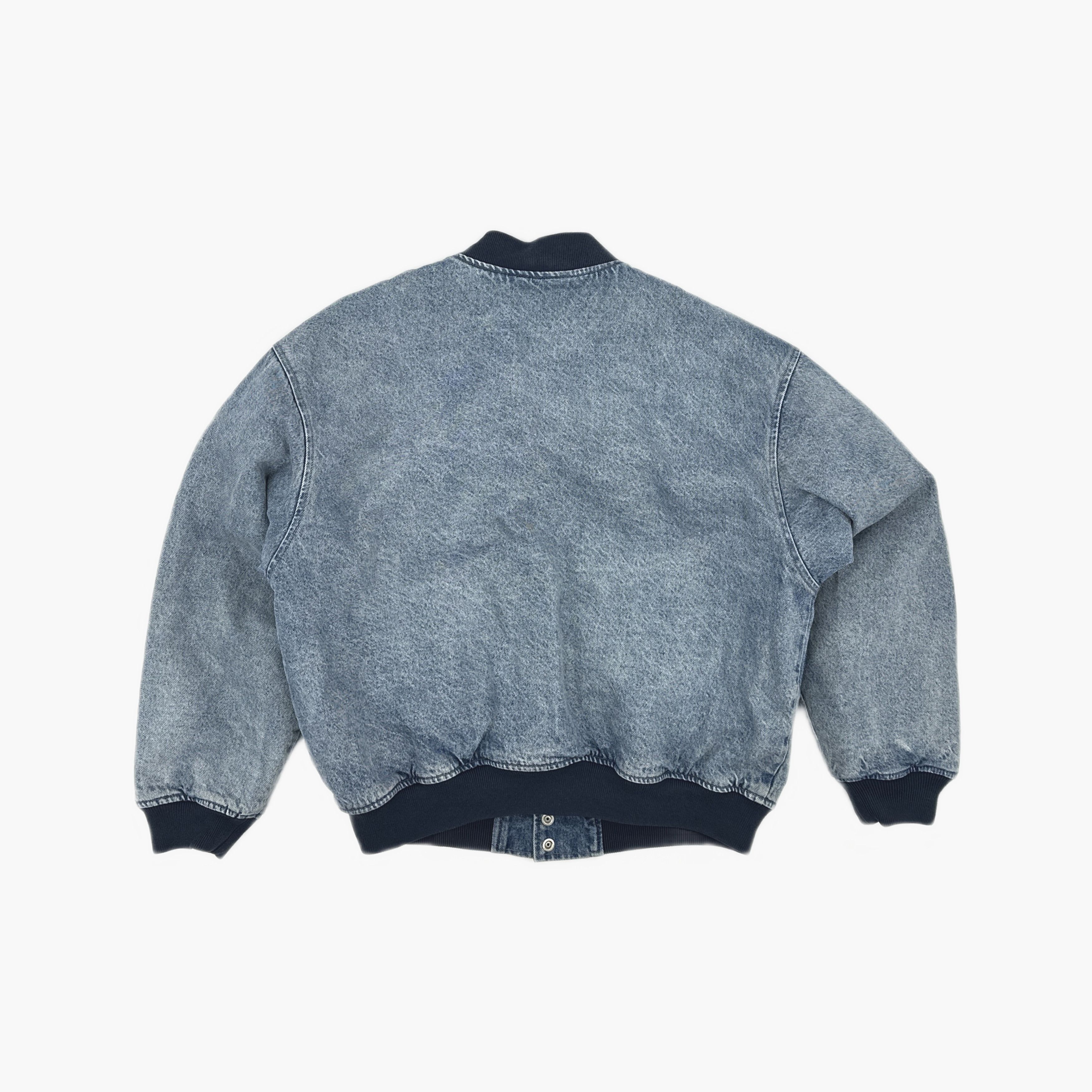 Supreme Supreme Washed Denim Varsity Jacket Size L Size US L / EU 52-54 / 3 - 2 Thumbnail