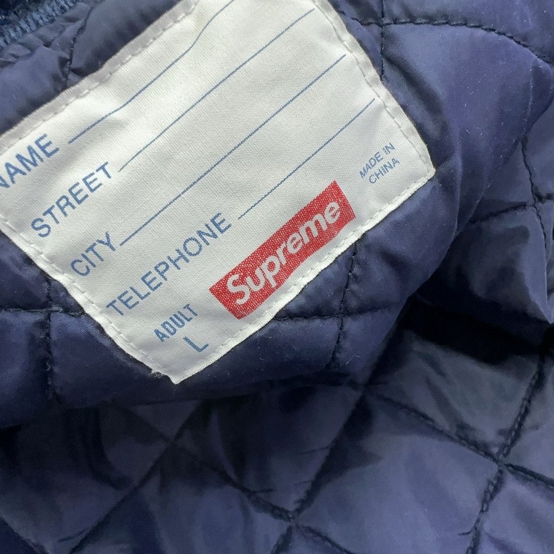 Supreme Supreme Washed Denim Varsity Jacket Size L Size US L / EU 52-54 / 3 - 4 Thumbnail