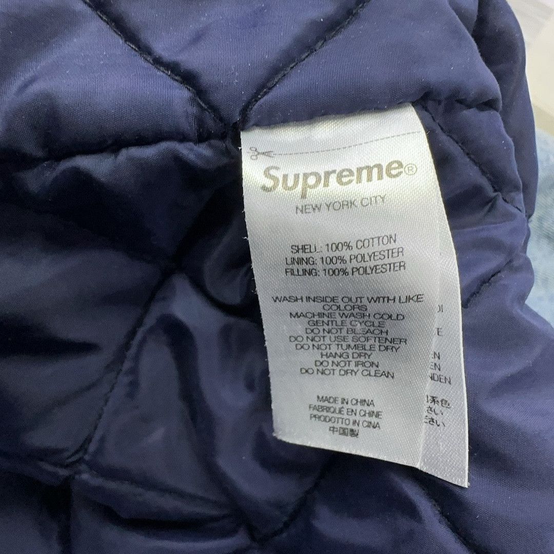 Supreme Supreme Washed Denim Varsity Jacket Size L Size US L / EU 52-54 / 3 - 3 Thumbnail
