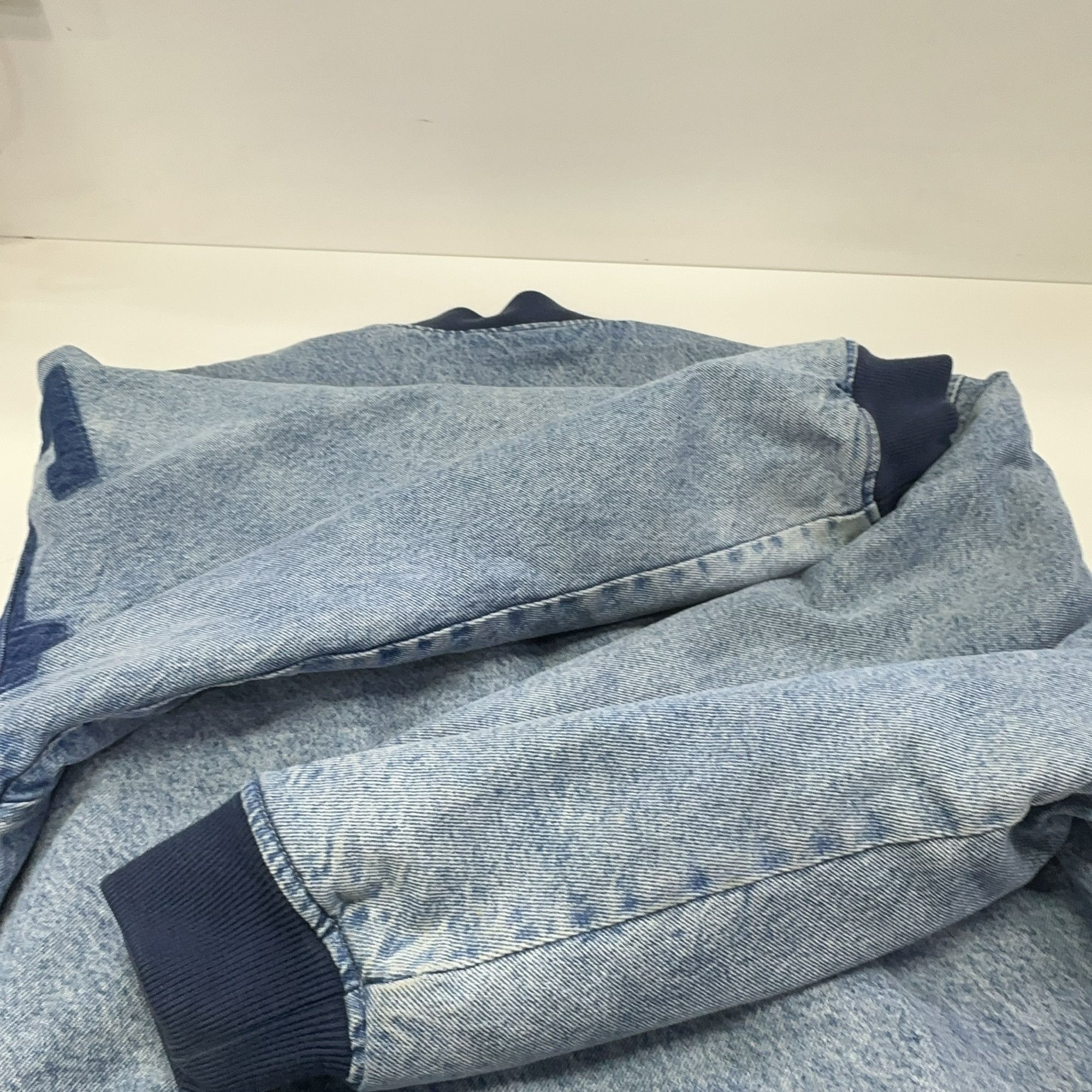 Supreme Supreme Washed Denim Varsity Jacket Size L Size US L / EU 52-54 / 3 - 9 Thumbnail
