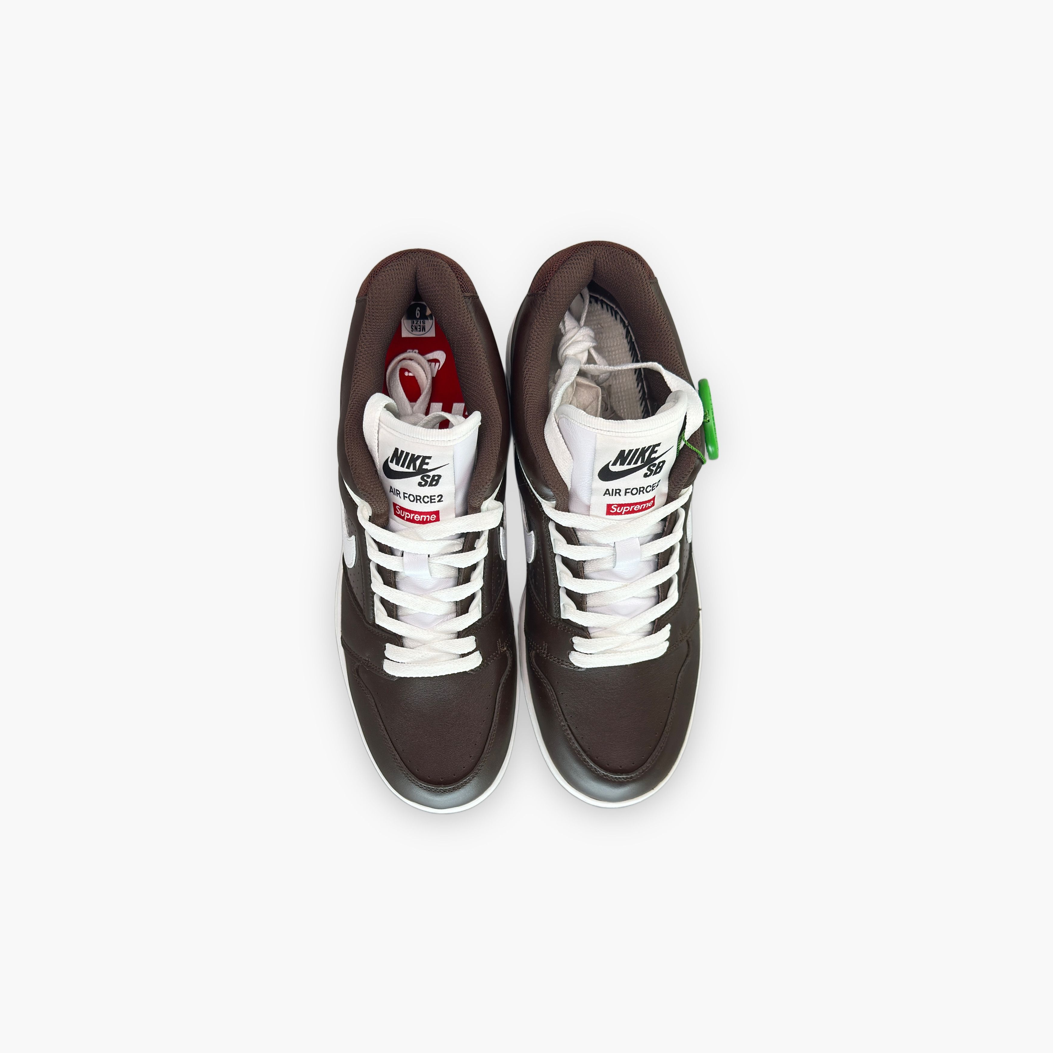 Nike Supreme x Nike SB Air Force 2 Low Brown Size 9 Size US 9 / EU 42 - 9 Thumbnail