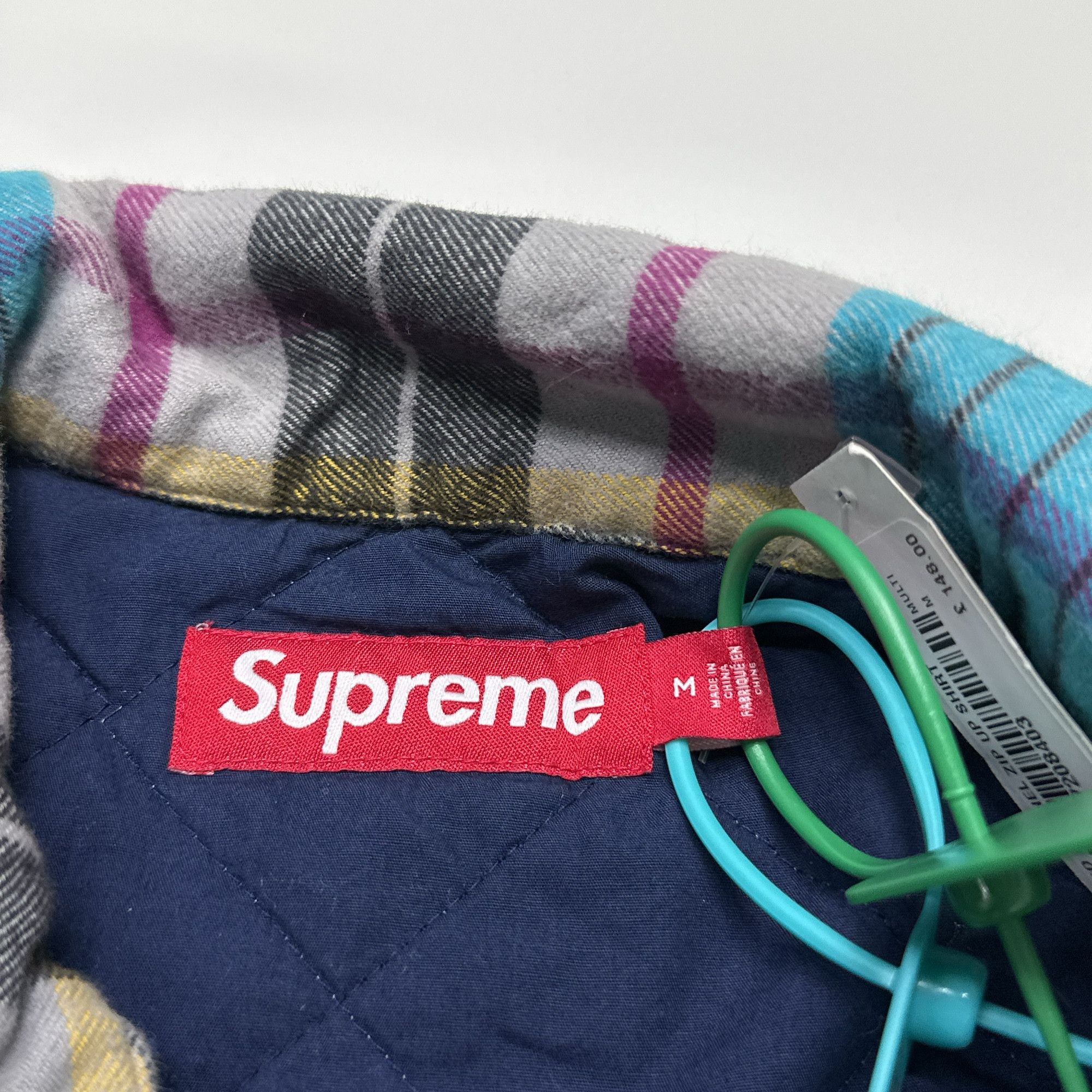 Supreme Supreme Quilted Flannel Zip Up Shirt Size M Size US M / EU 48-50 / 2 - 3 Thumbnail